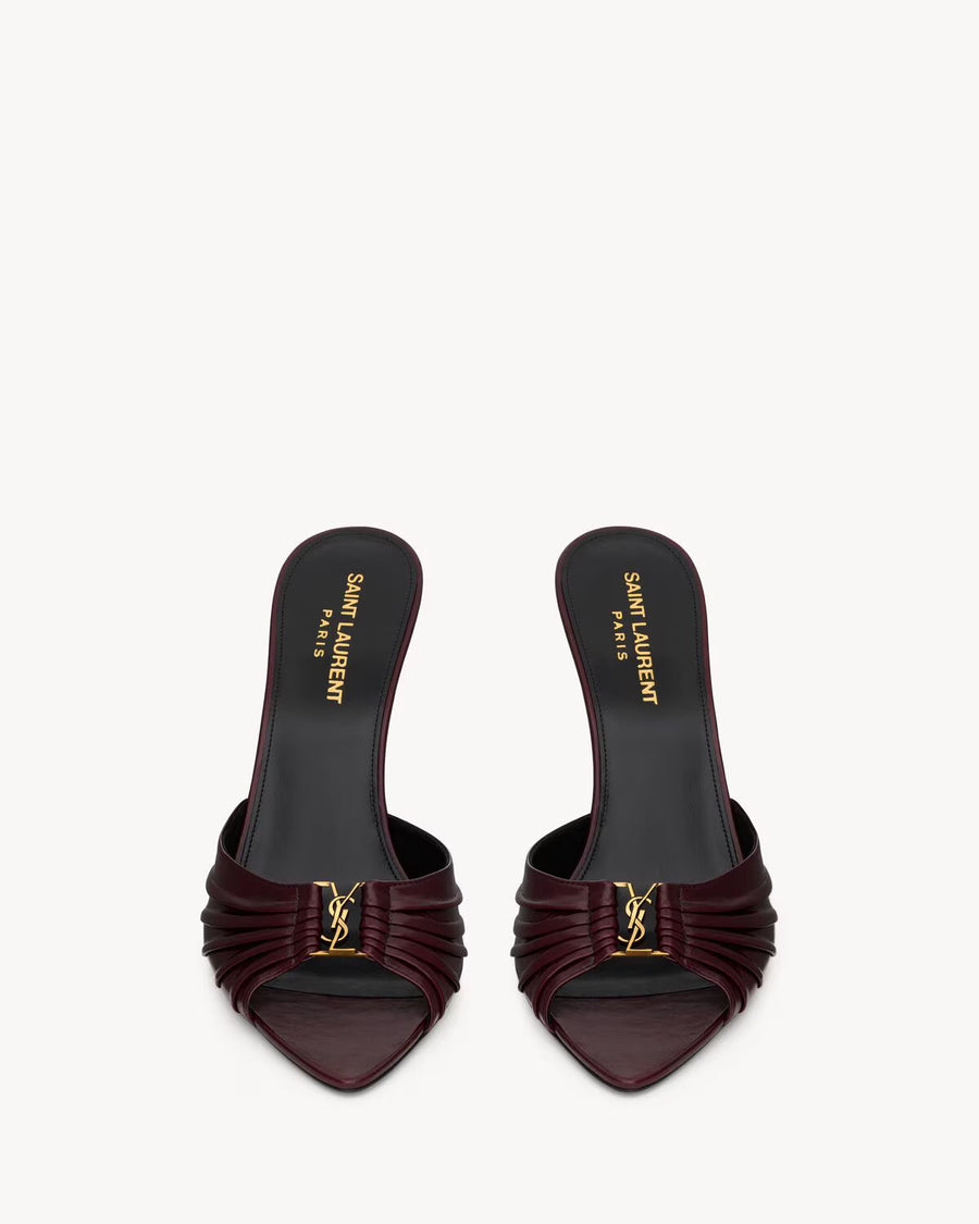 Saint Lauren BABYLONE mules in smooth leather