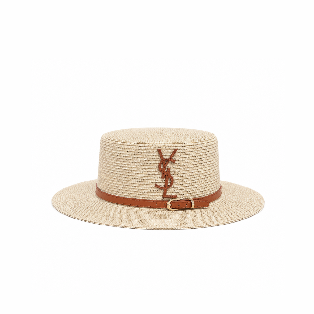 YSL Straw Fedora Hat