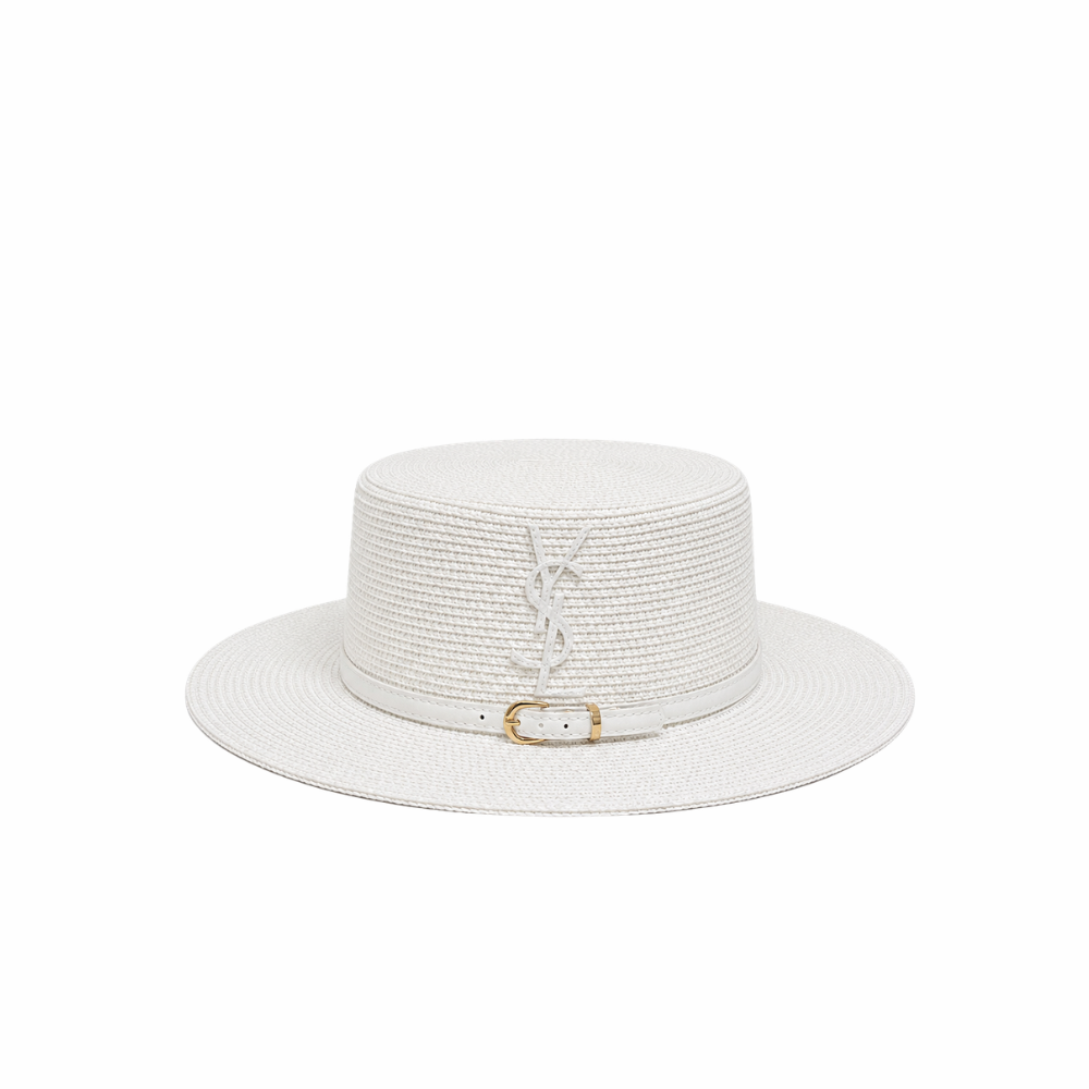 YSL Straw Fedora Hat