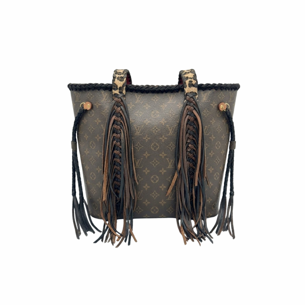 LV Neverfull Houston Tote Leopard