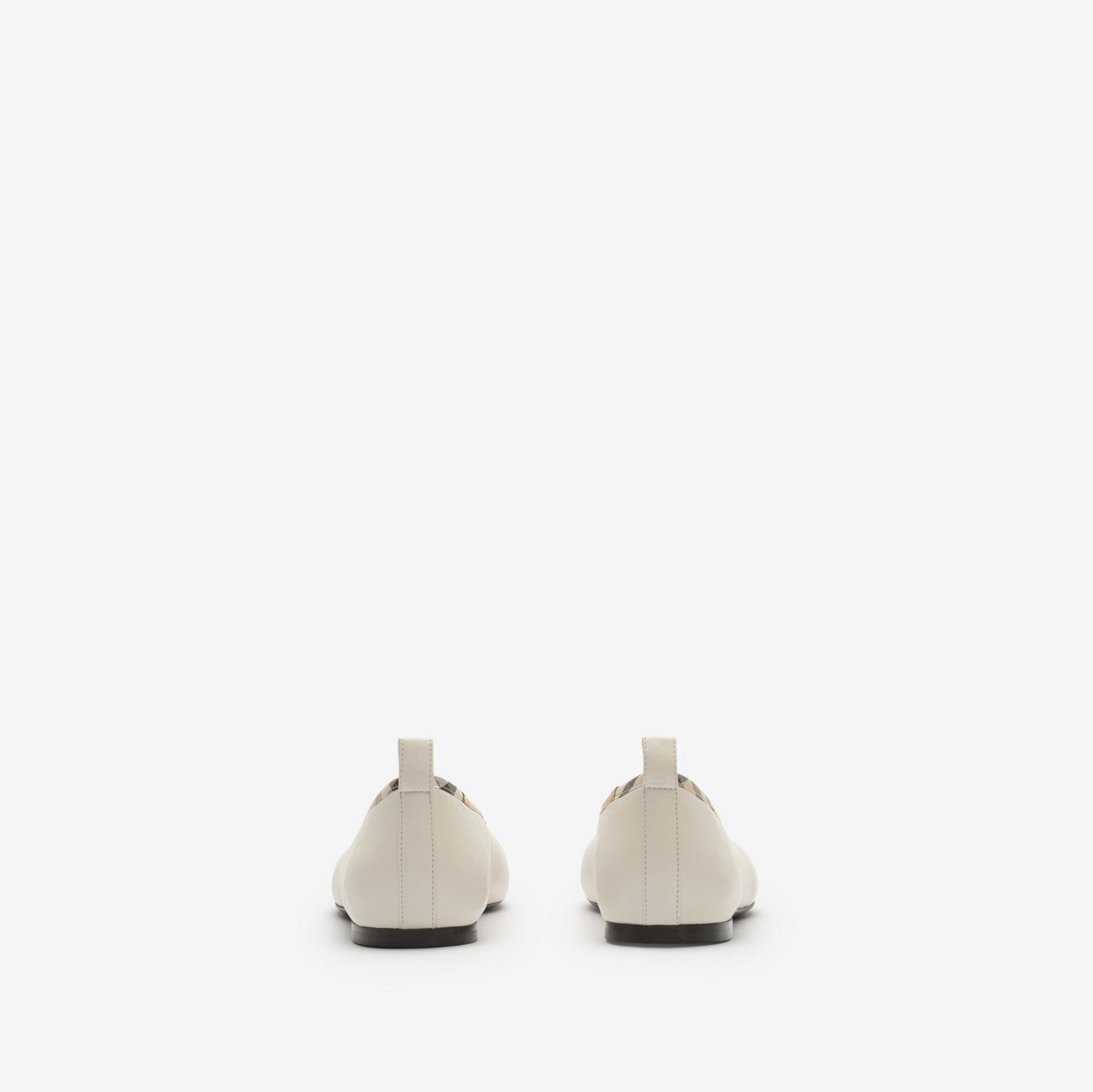 Check Trim Leather Robin Ballerinas