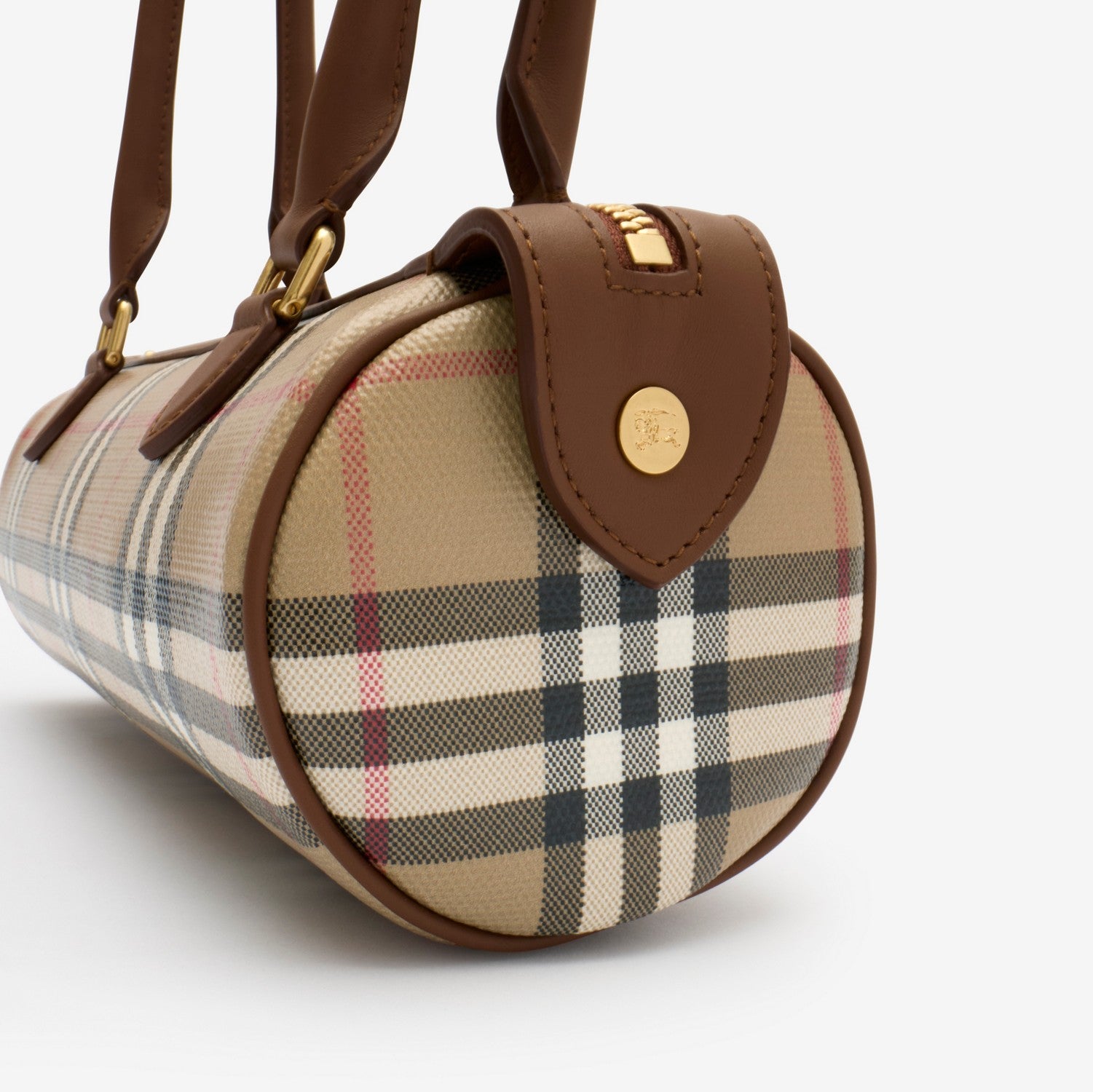 Mini Check Barrel Bag