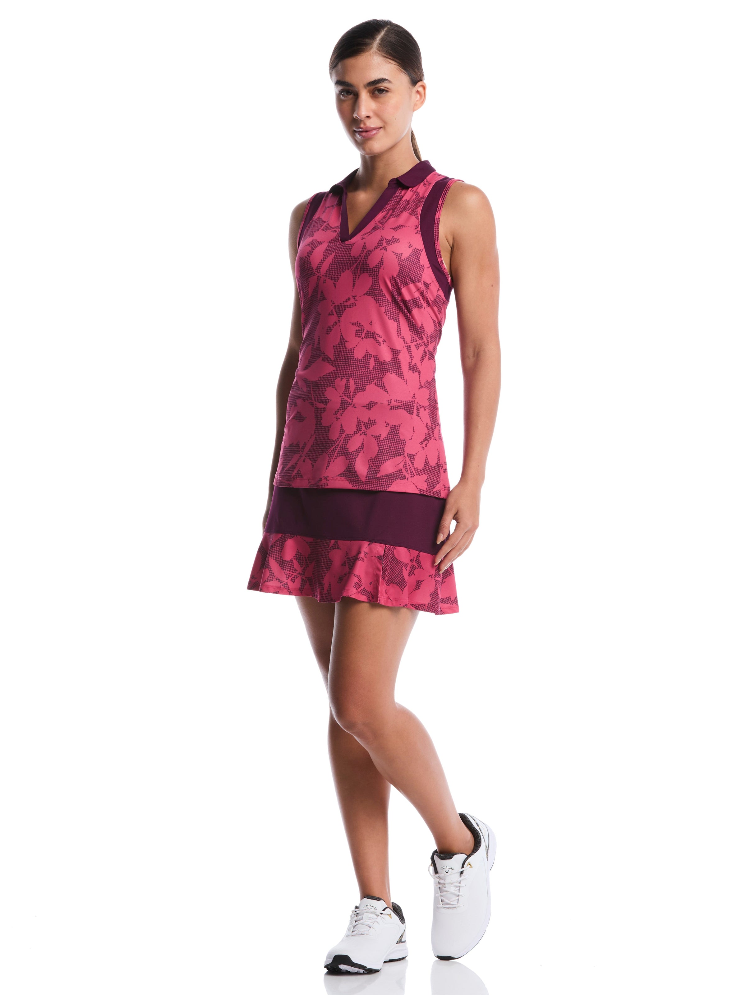 Womens 15" Floral Printed Skort