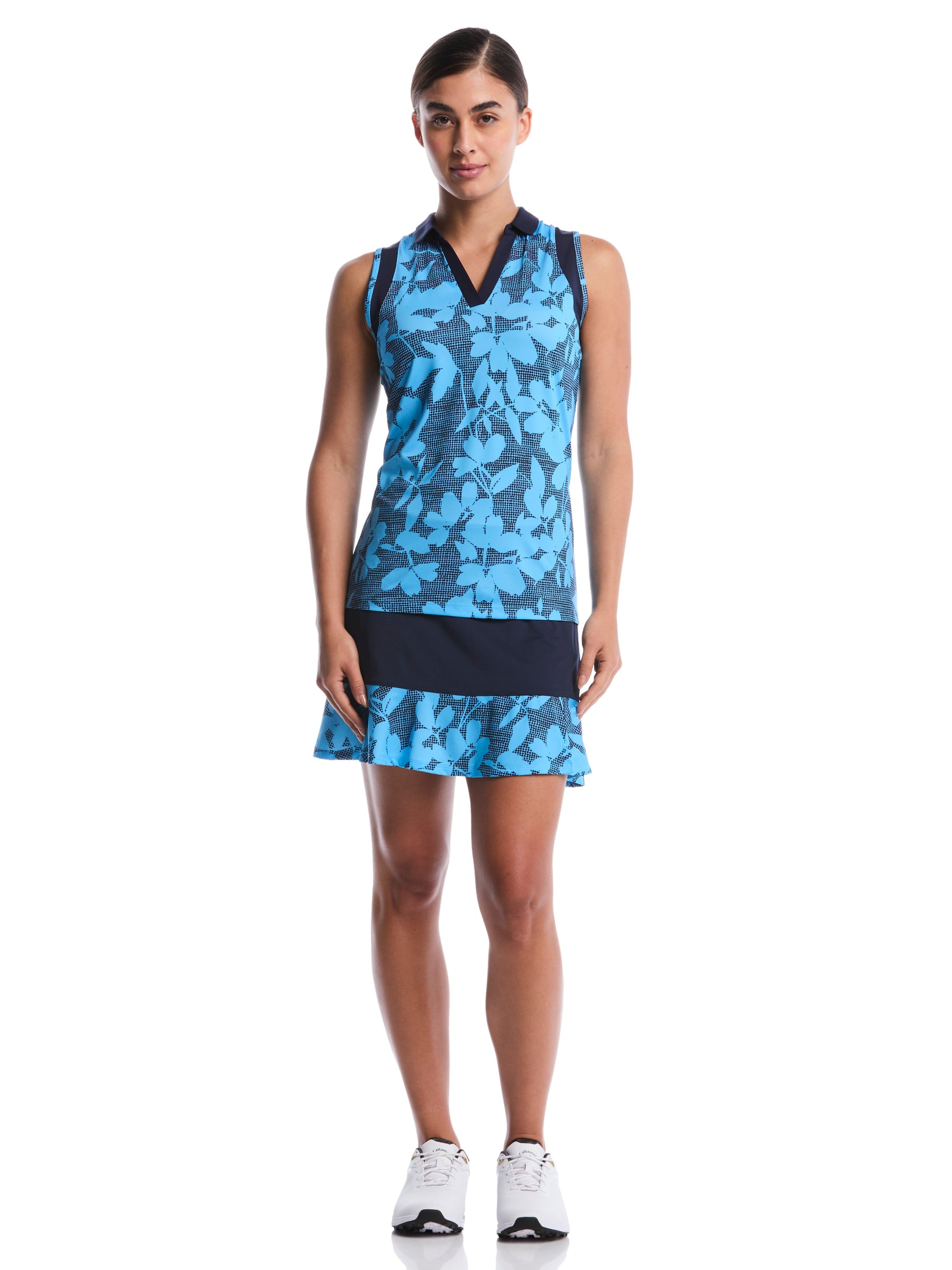 Womens 15" Floral Printed Skort