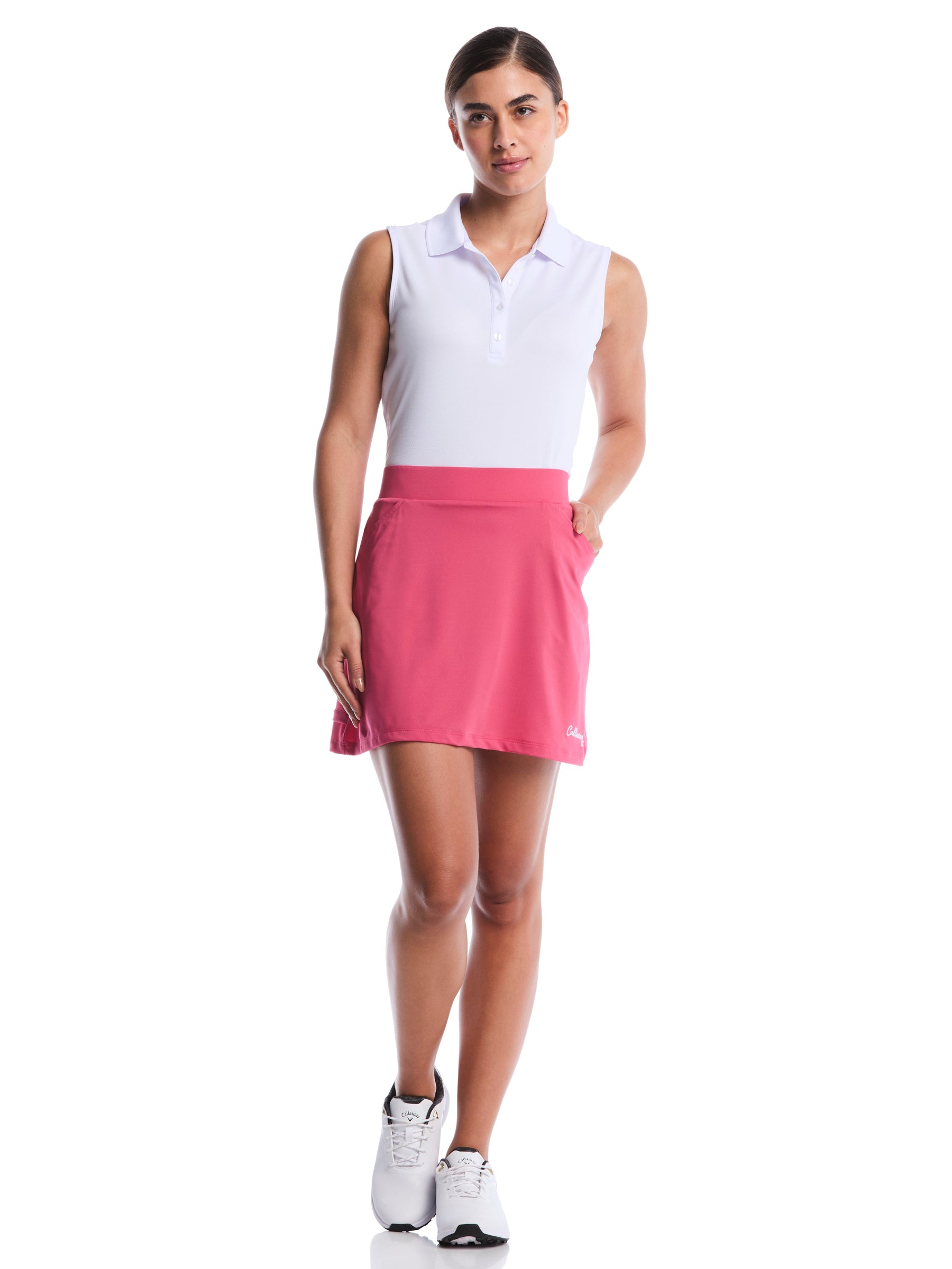 Womens 16" Double Ruffle Golf Skort