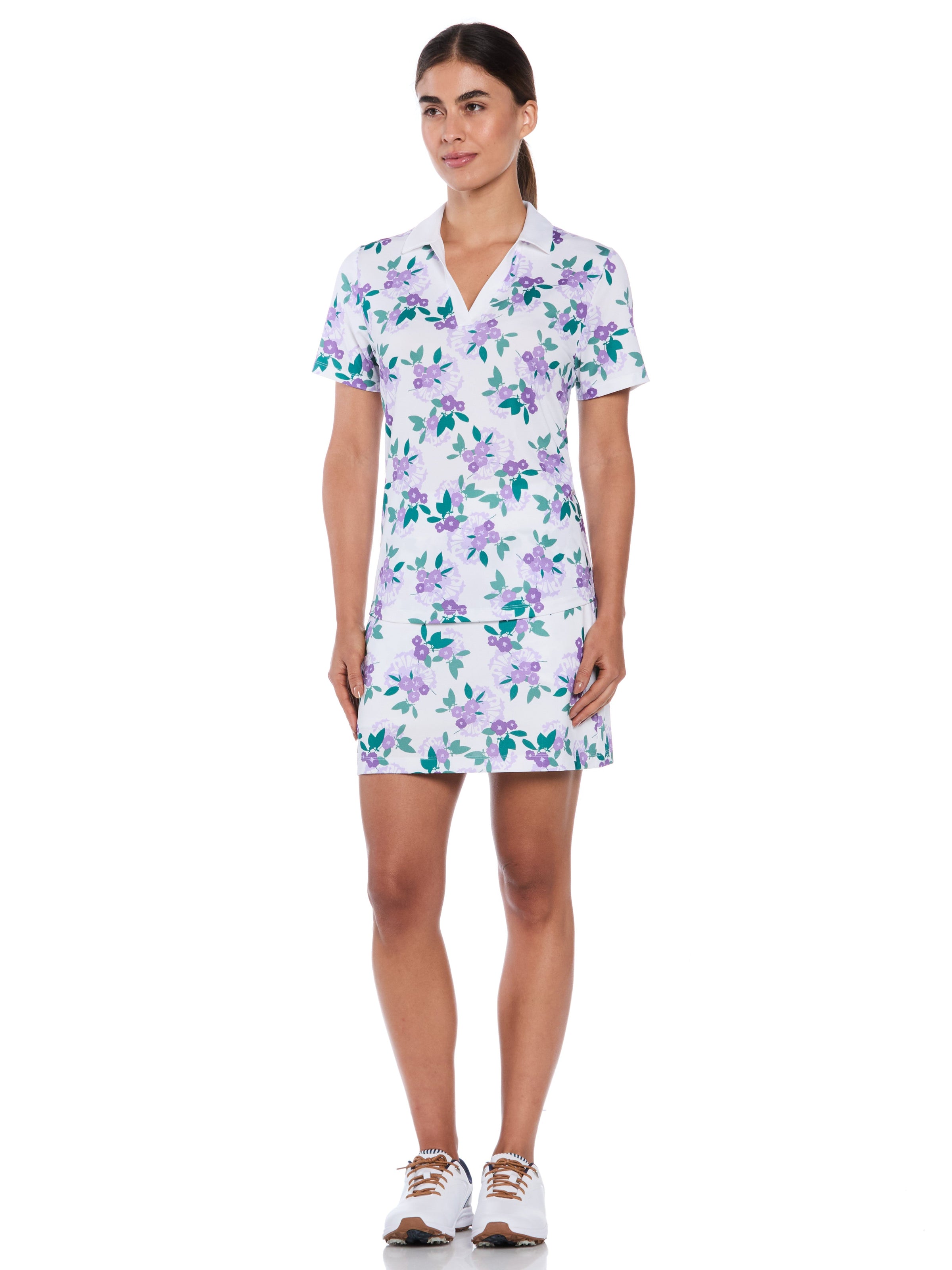 Womens 16" Open Floral Golf Skort