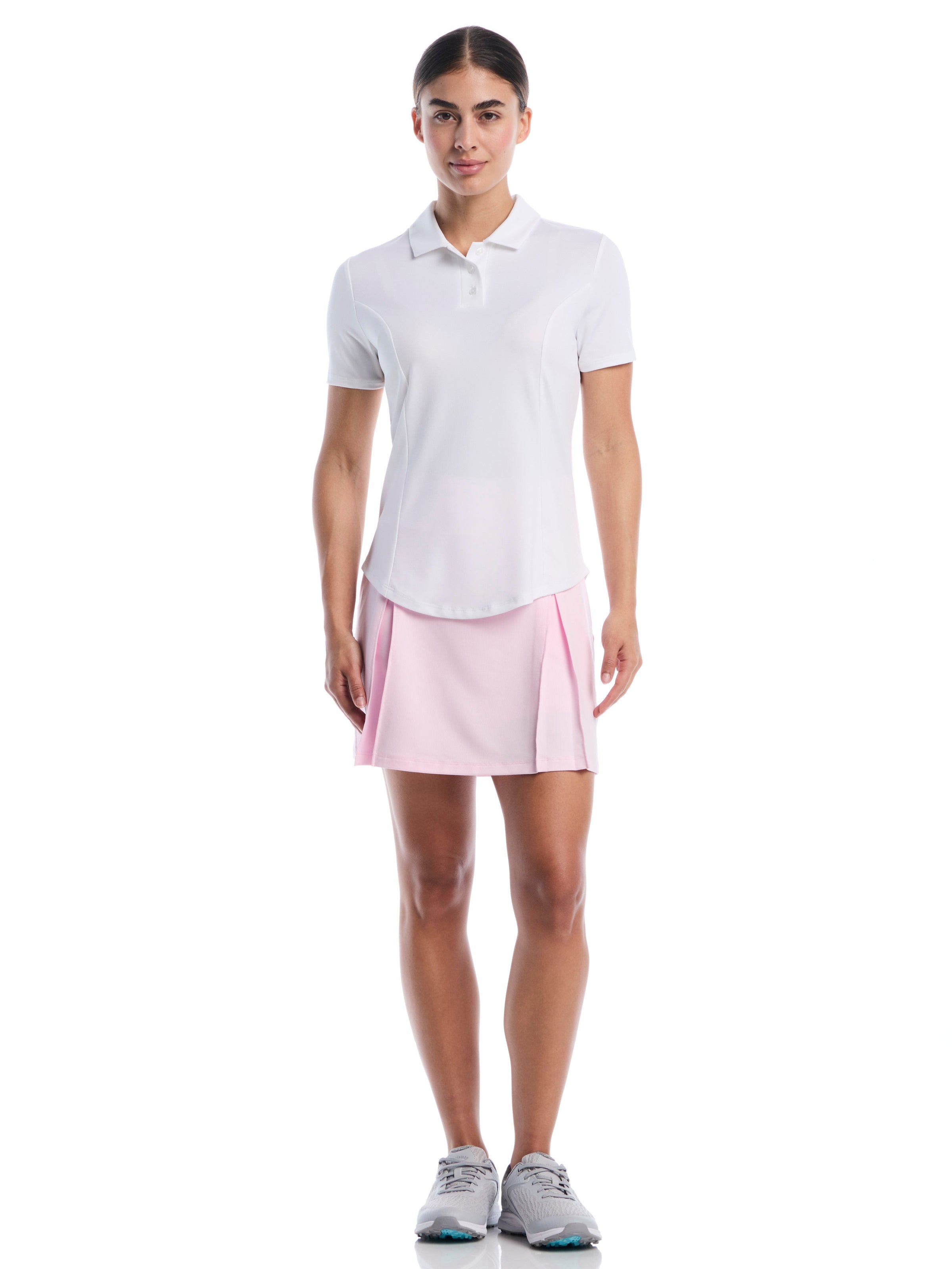 Womens 16" Rib Knit Golf Skort