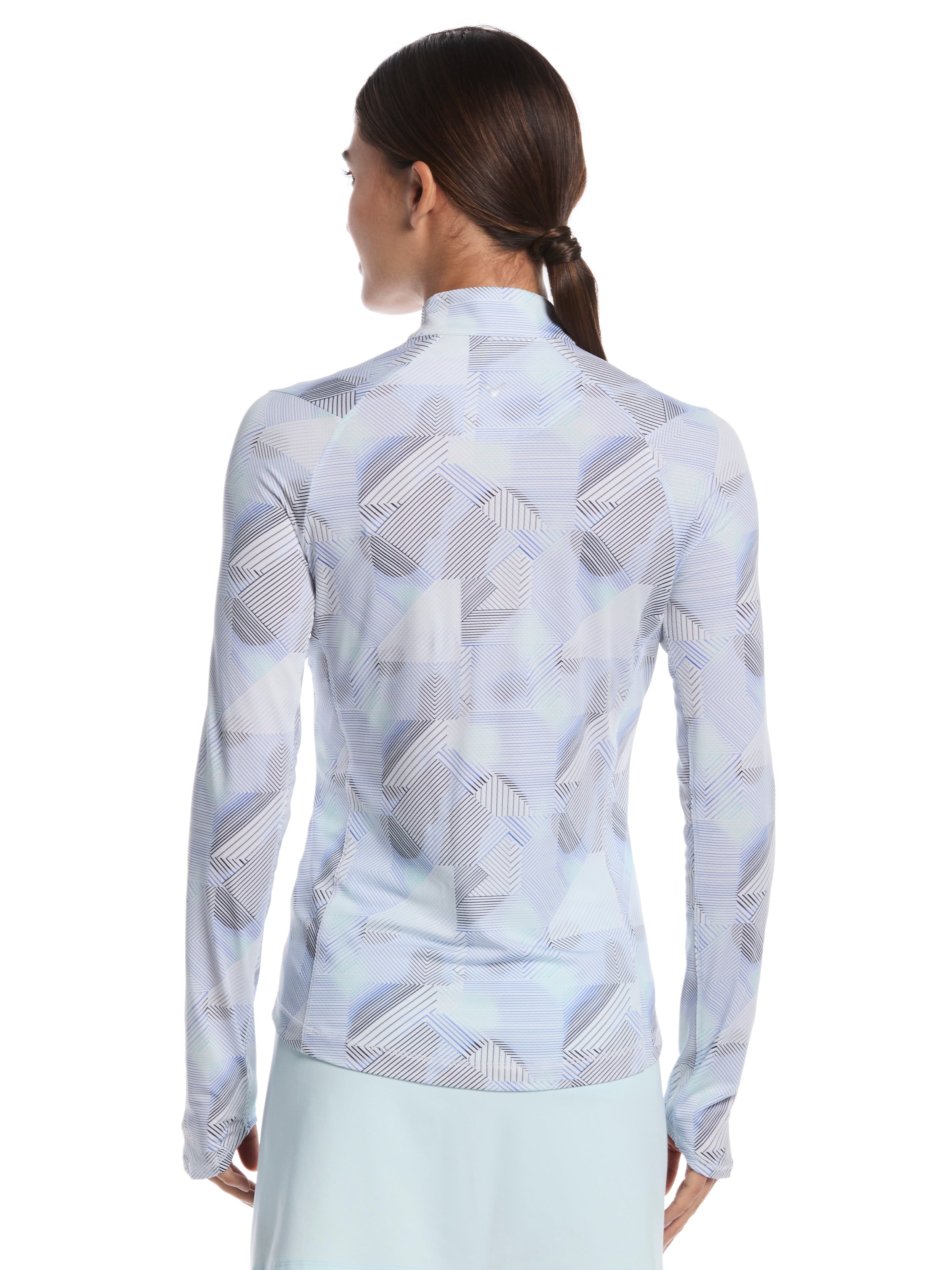 Womens Active Geo Print Long Sleeve Sun Protection