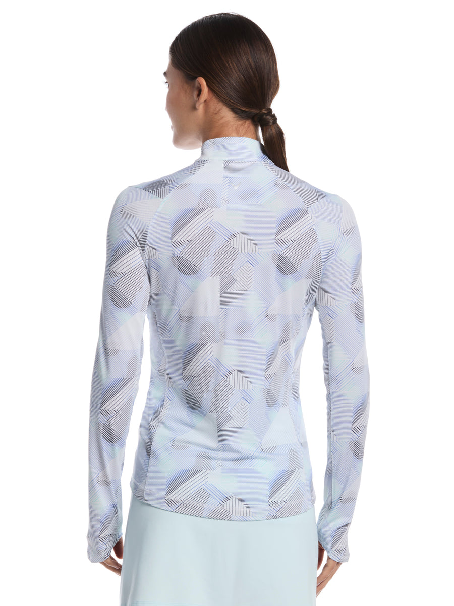 Womens Active Geo Print Long Sleeve Sun Protection