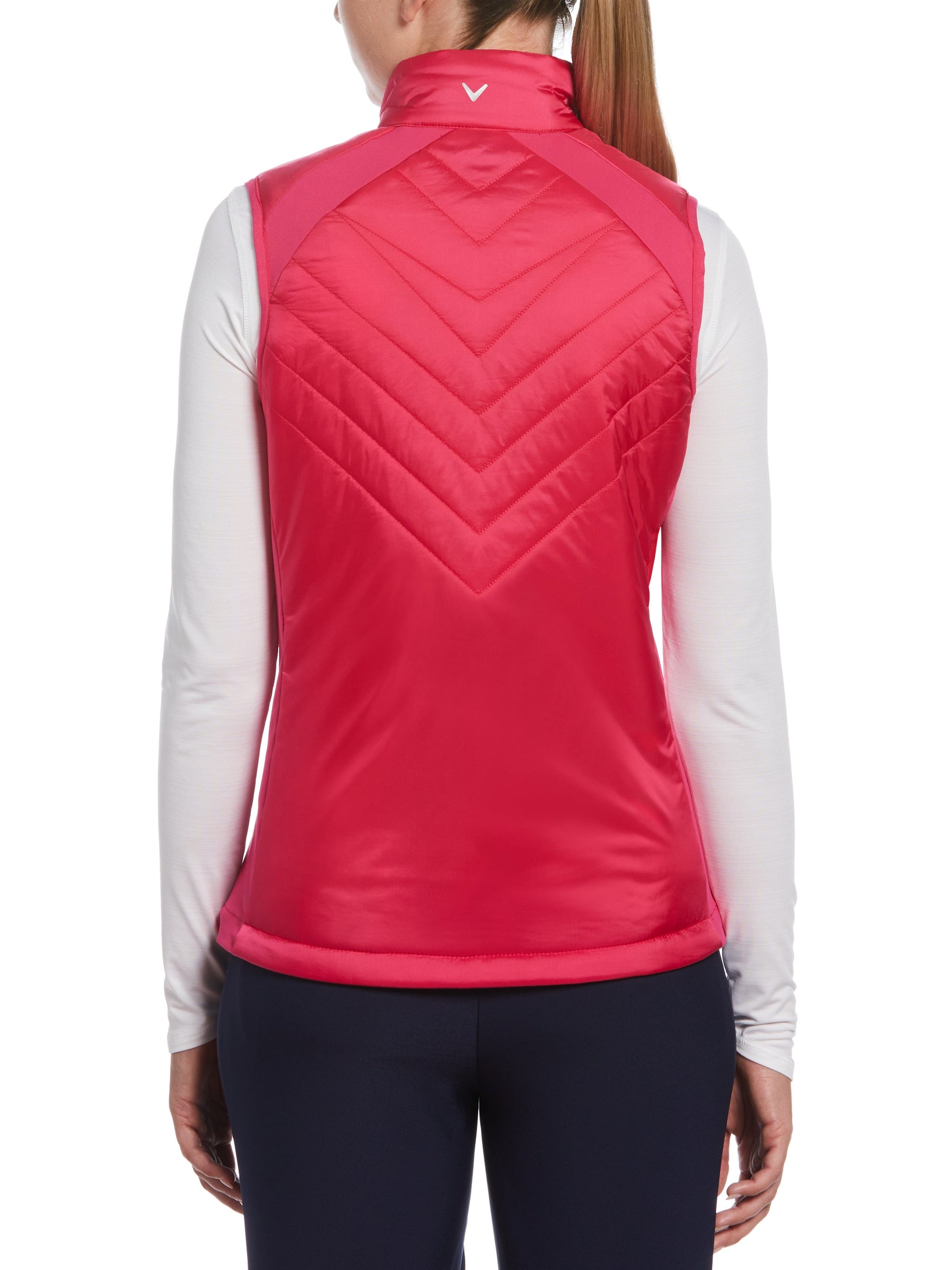 Womens Chevron Quilted Sleeveless Golf Vest