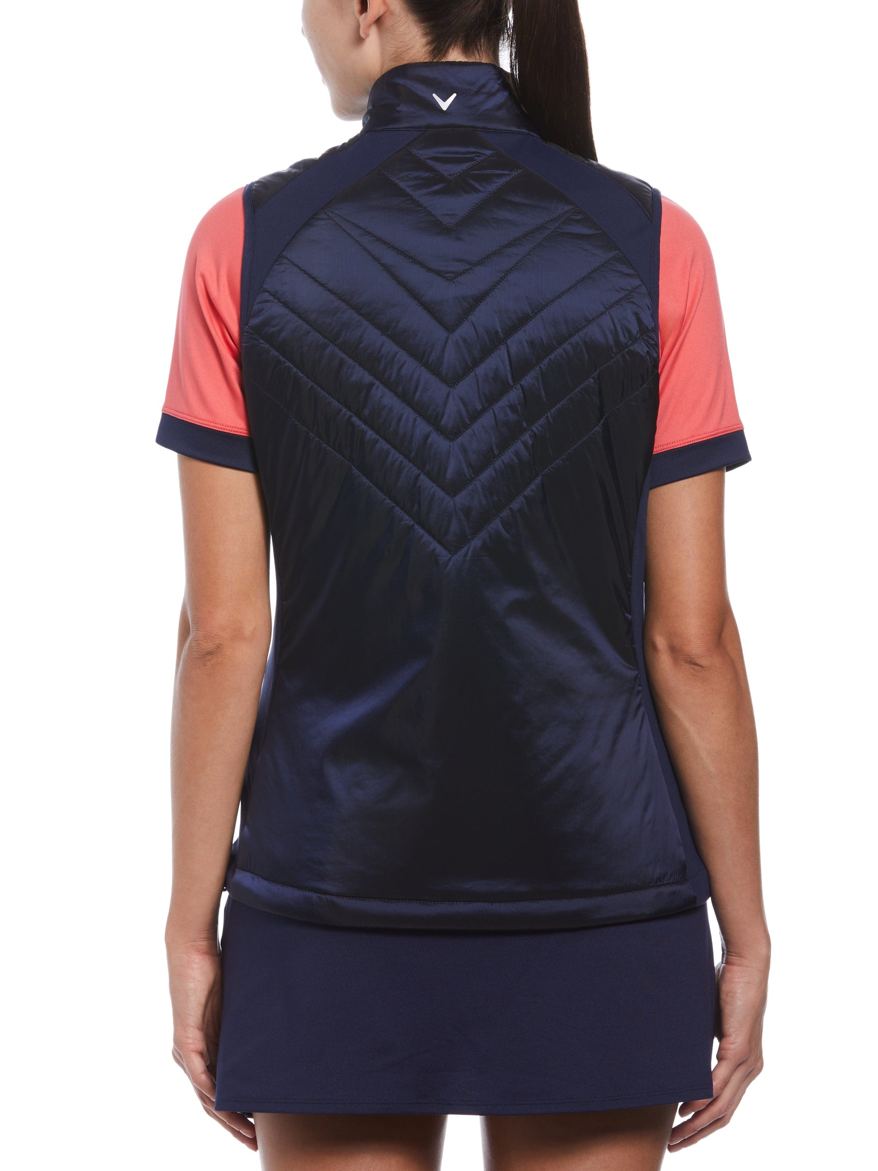 Womens Chevron Quilted Sleeveless Golf Vest