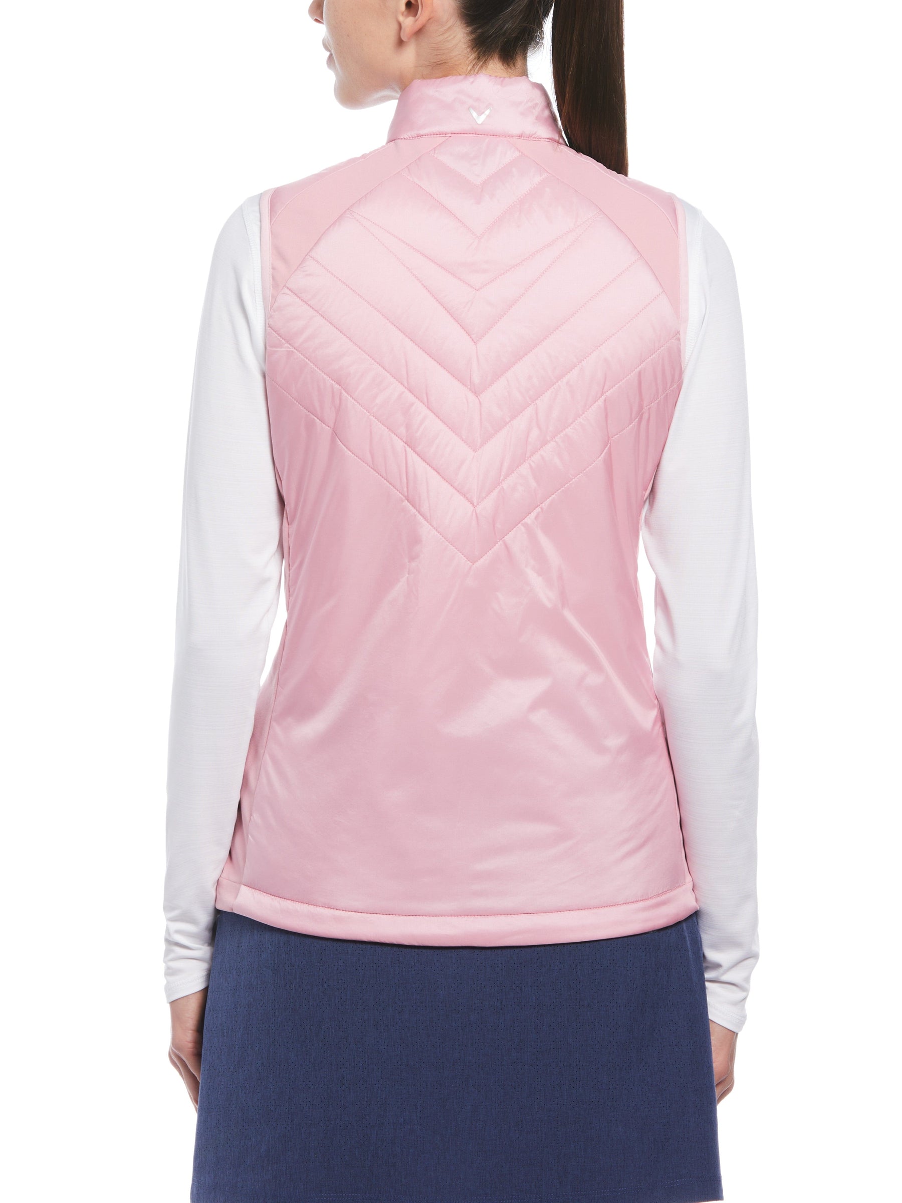 Womens Chevron Quilted Sleeveless Golf Vest