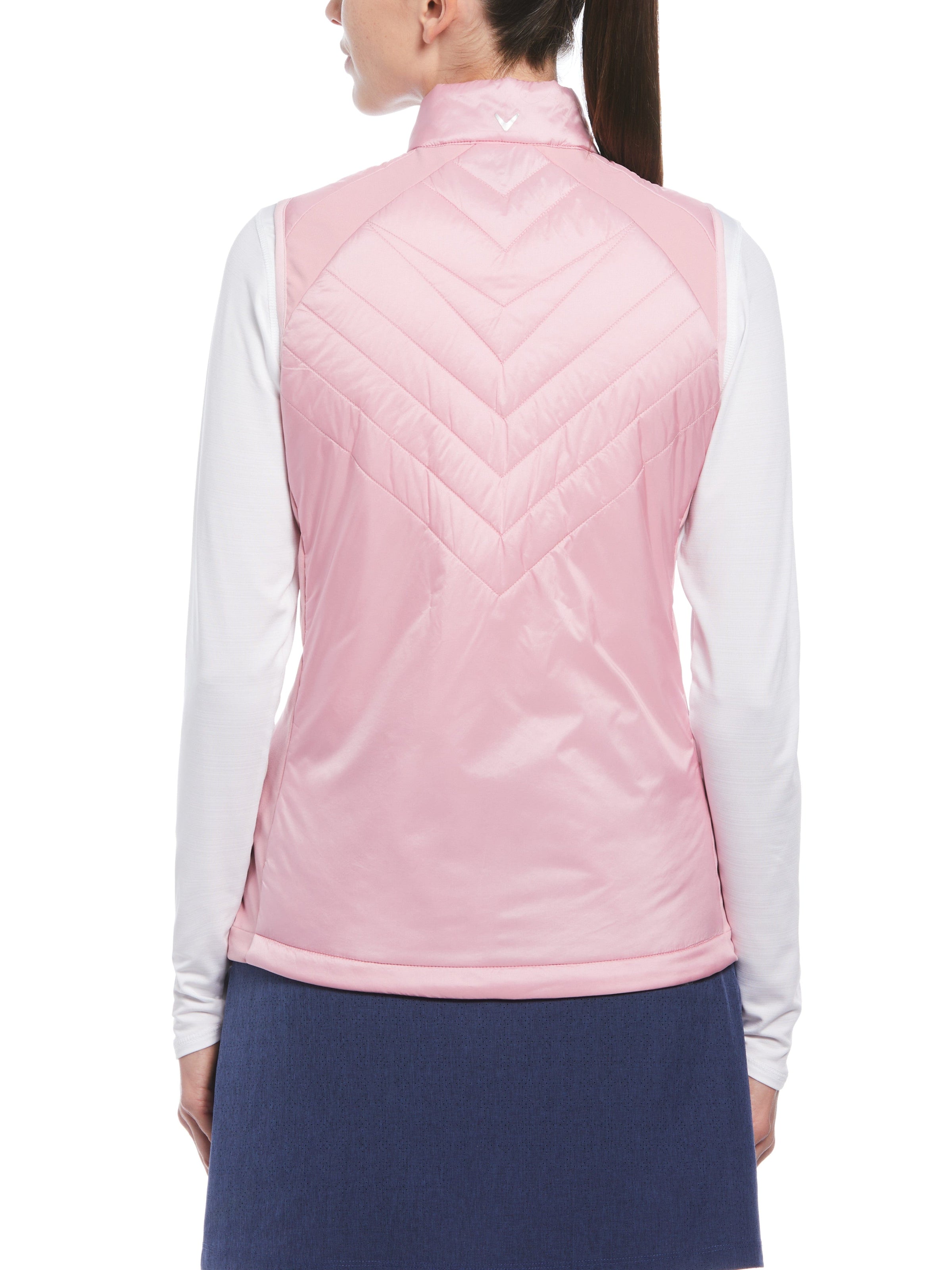 Womens Chevron Quilted Sleeveless Golf Vest