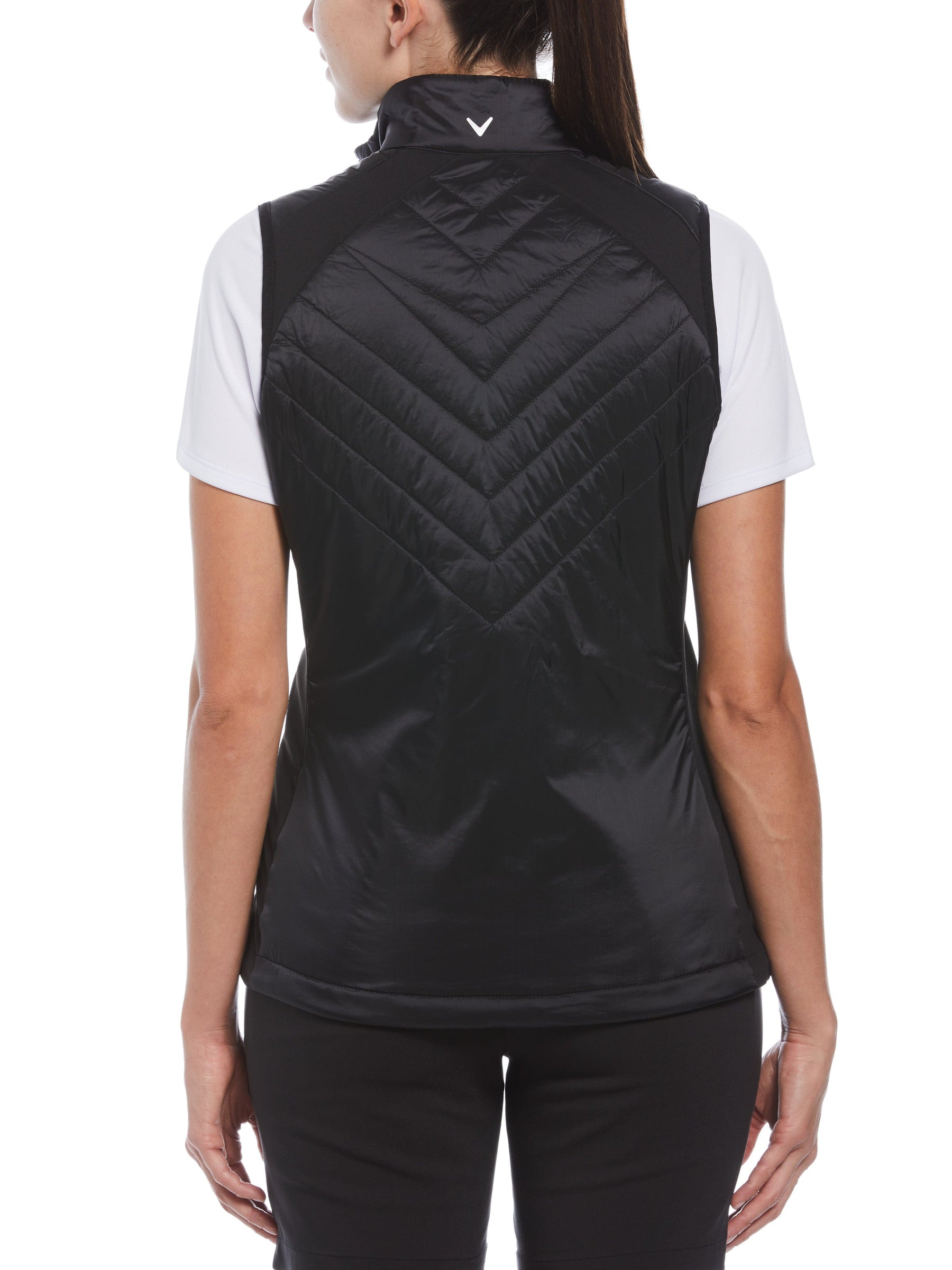 Womens Chevron Quilted Sleeveless Golf Vest