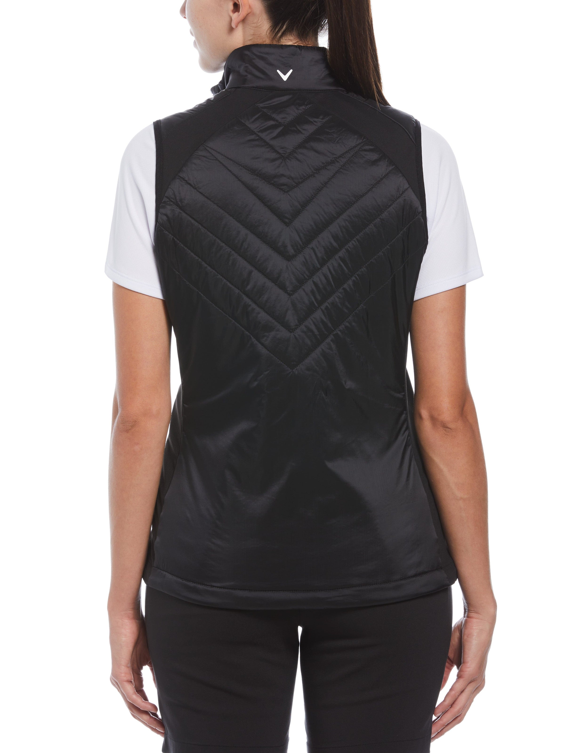 Womens Chevron Quilted Sleeveless Golf Vest
