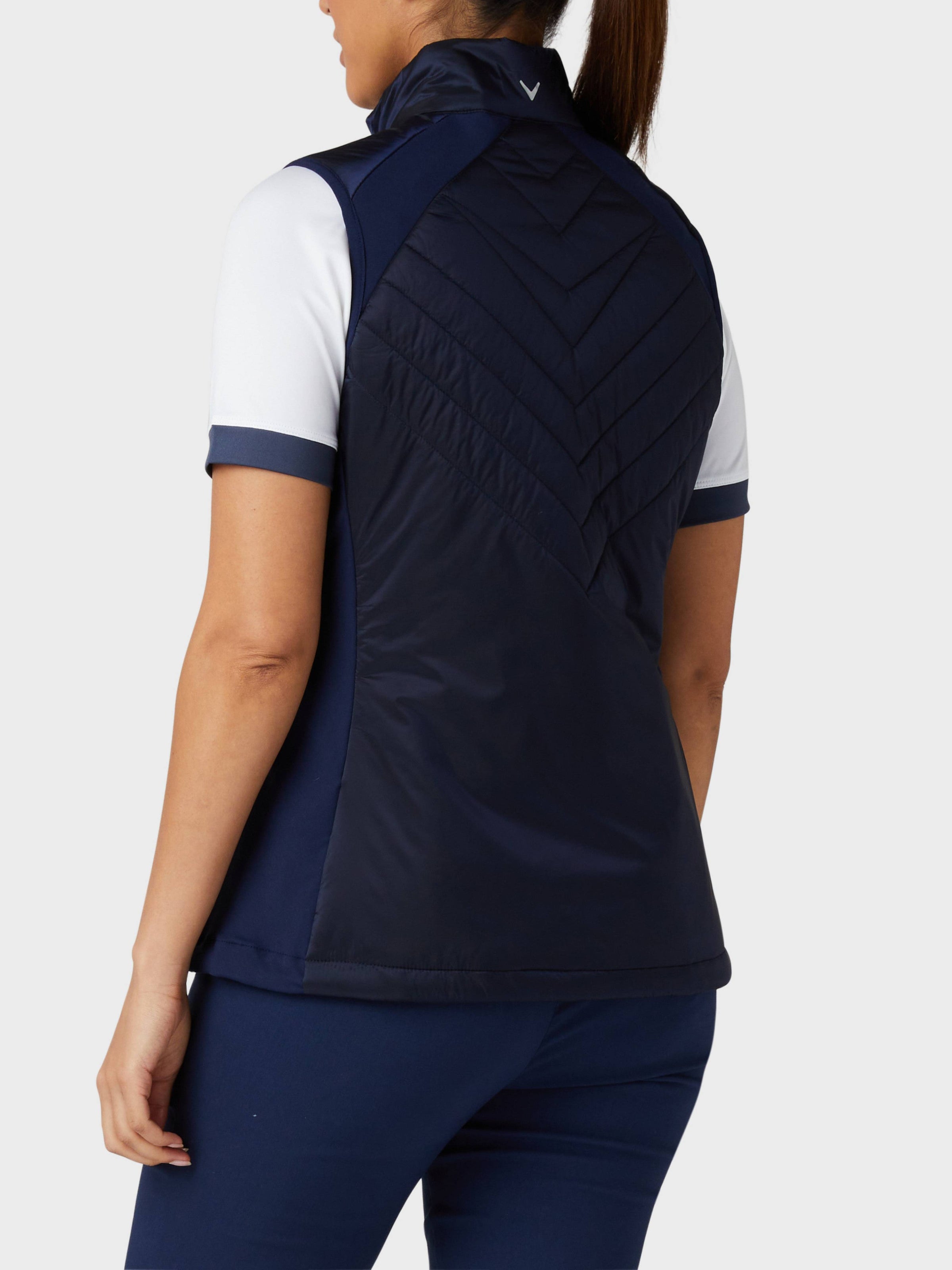 Womens Chevron Quilted Sleeveless Golf Vest