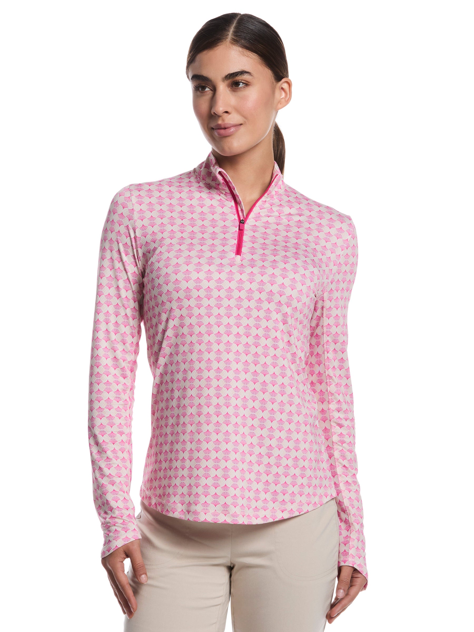 Womens Deco Geo Print Long Sleeve Sun Protection