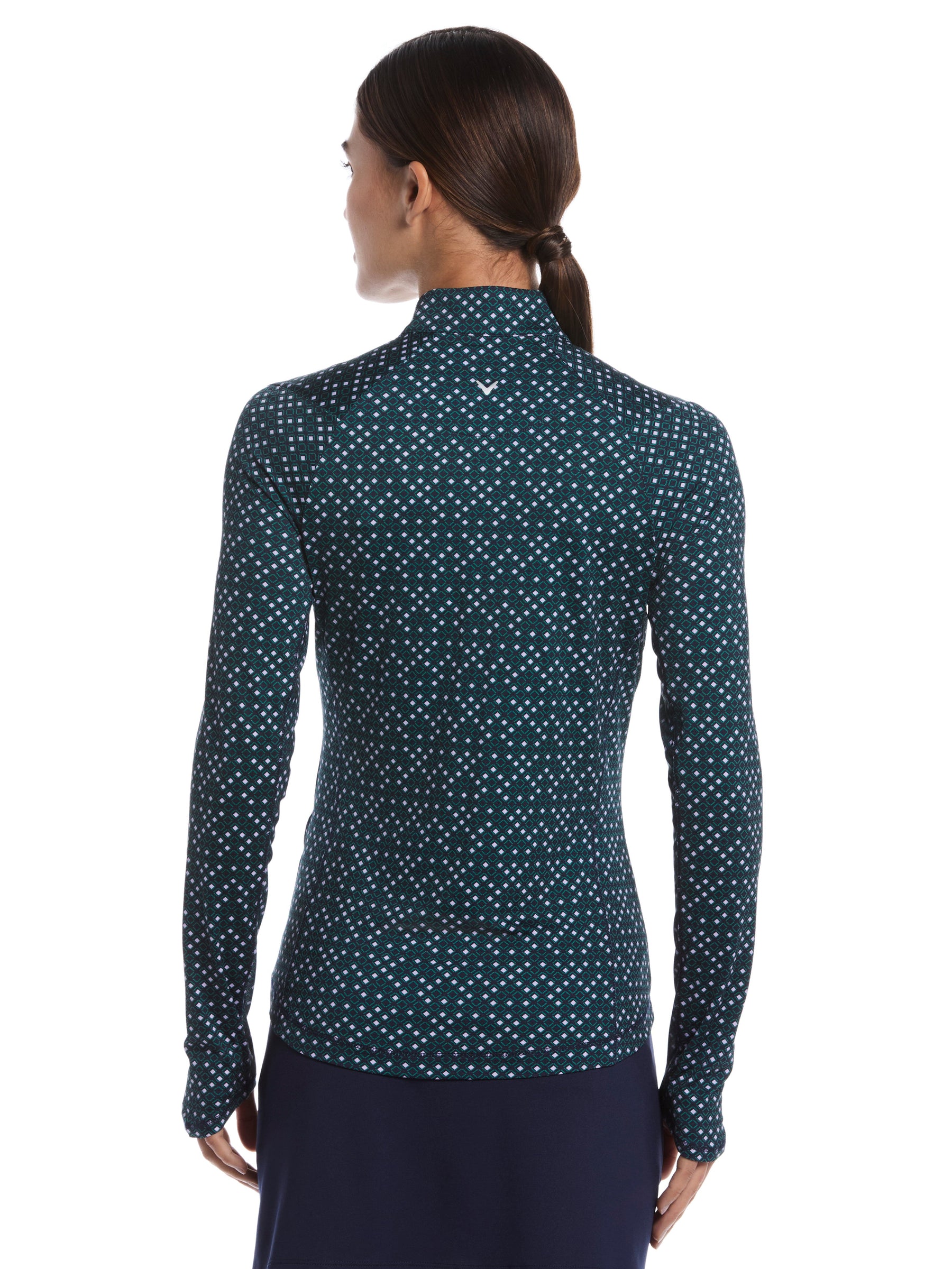 Womens Framing Geo Print Golf Shirt