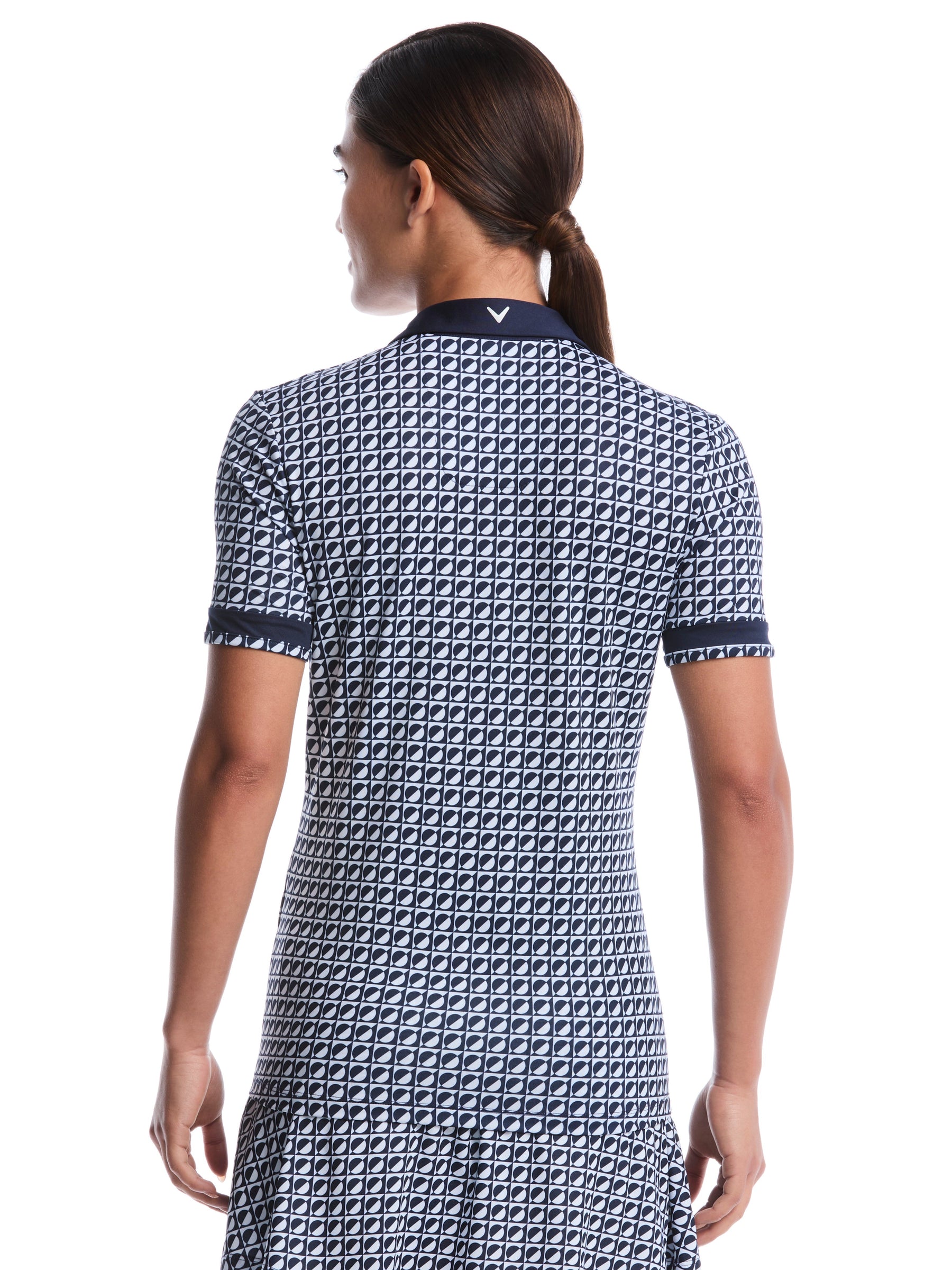 Womens Geo Printed Polo
