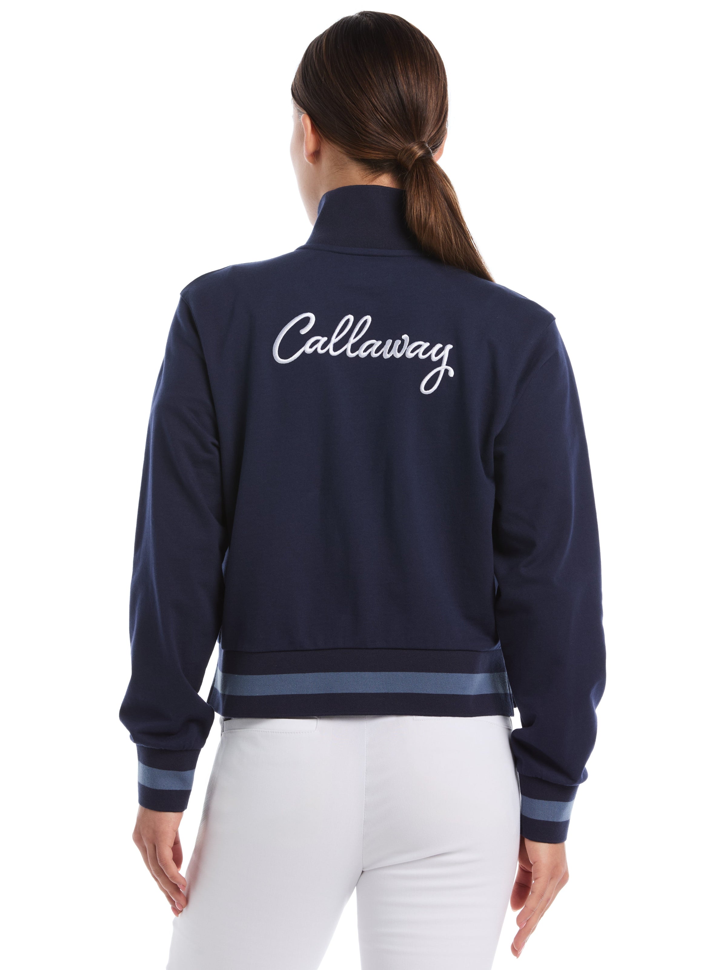 Womens Lightweight Cropped Quarter Zip Golf Shirt