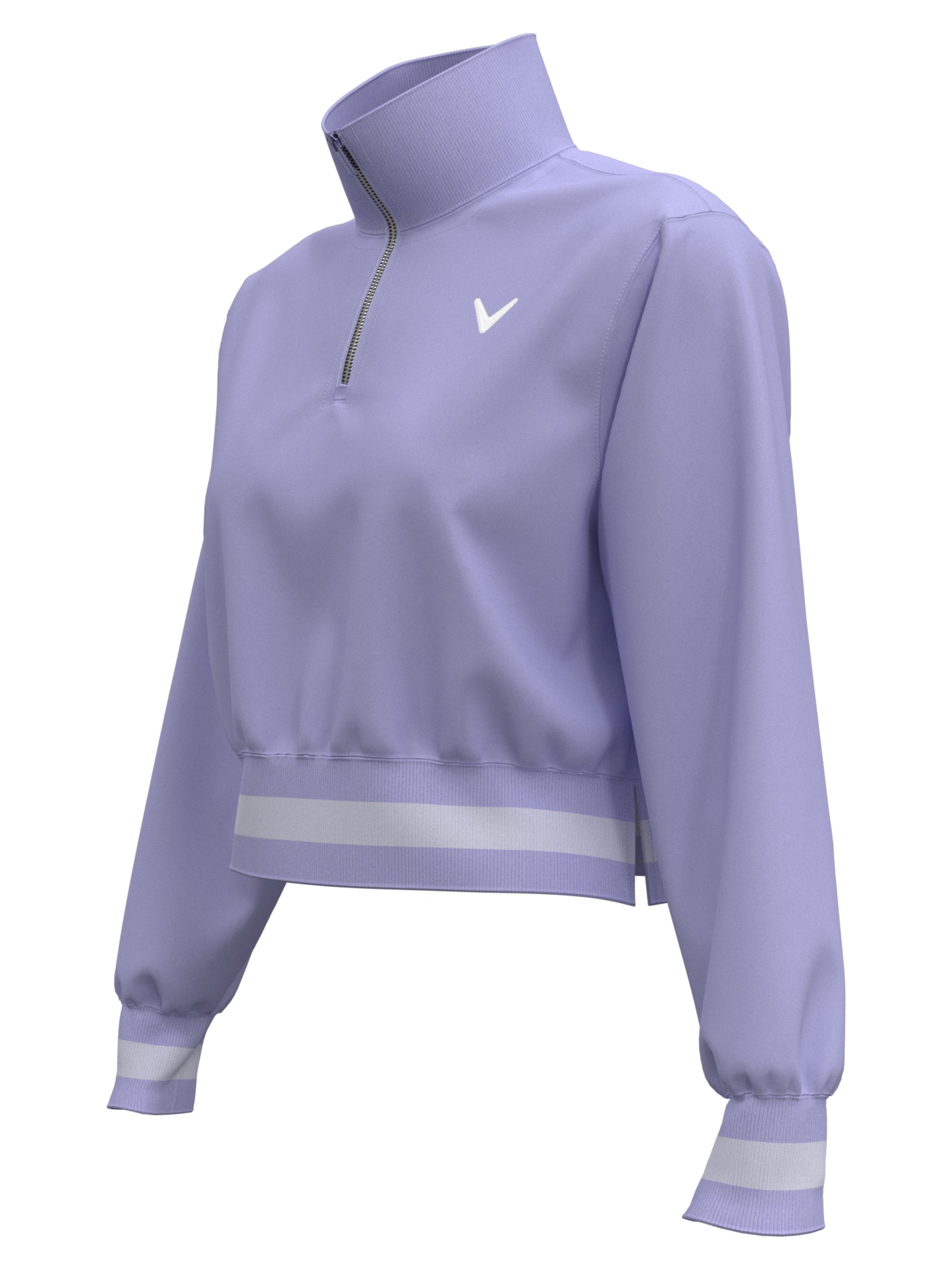 Womens Lightweight Cropped Quarter Zip Golf Shirt