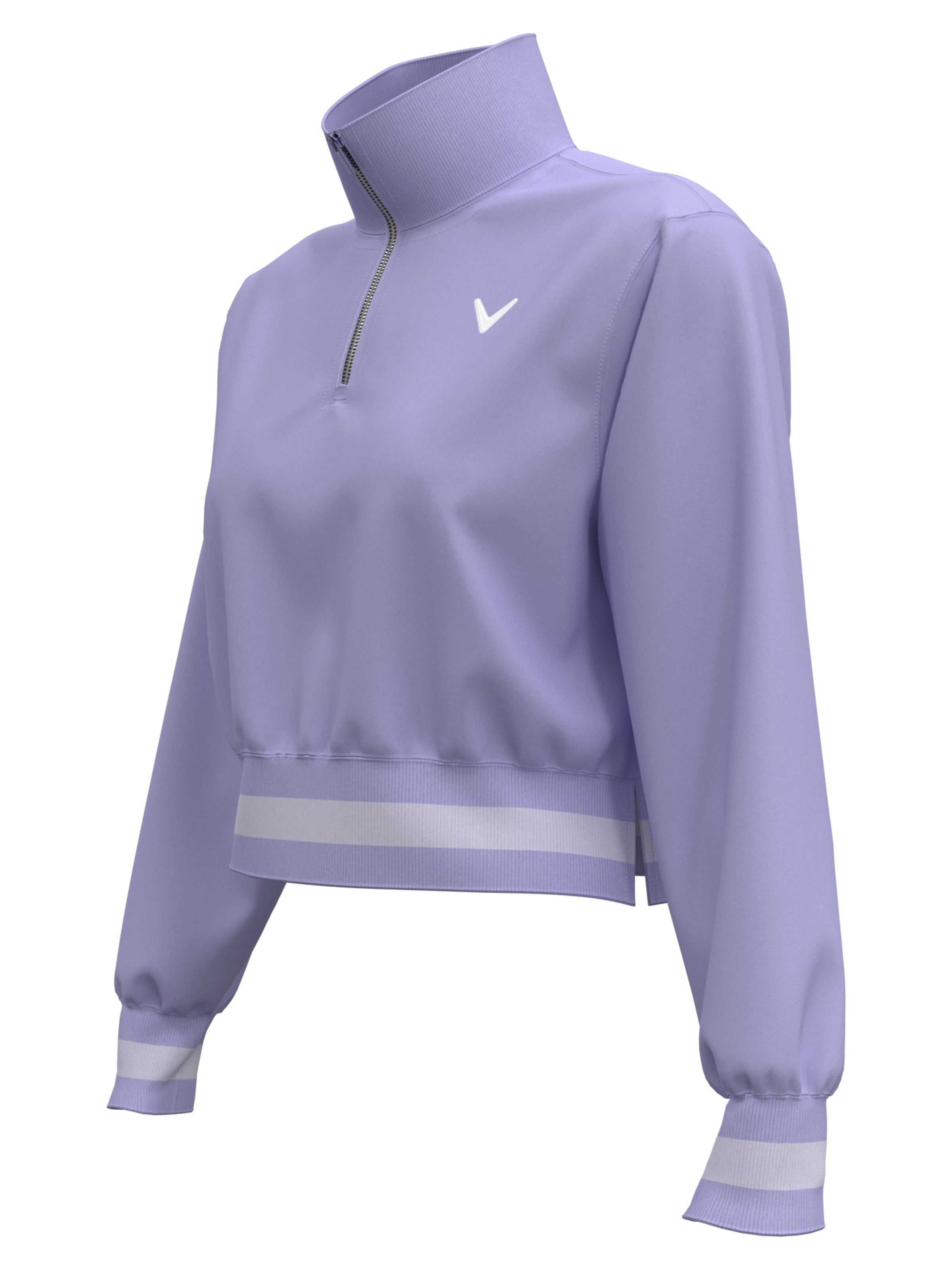 Womens Lightweight Cropped Quarter Zip Golf Shirt