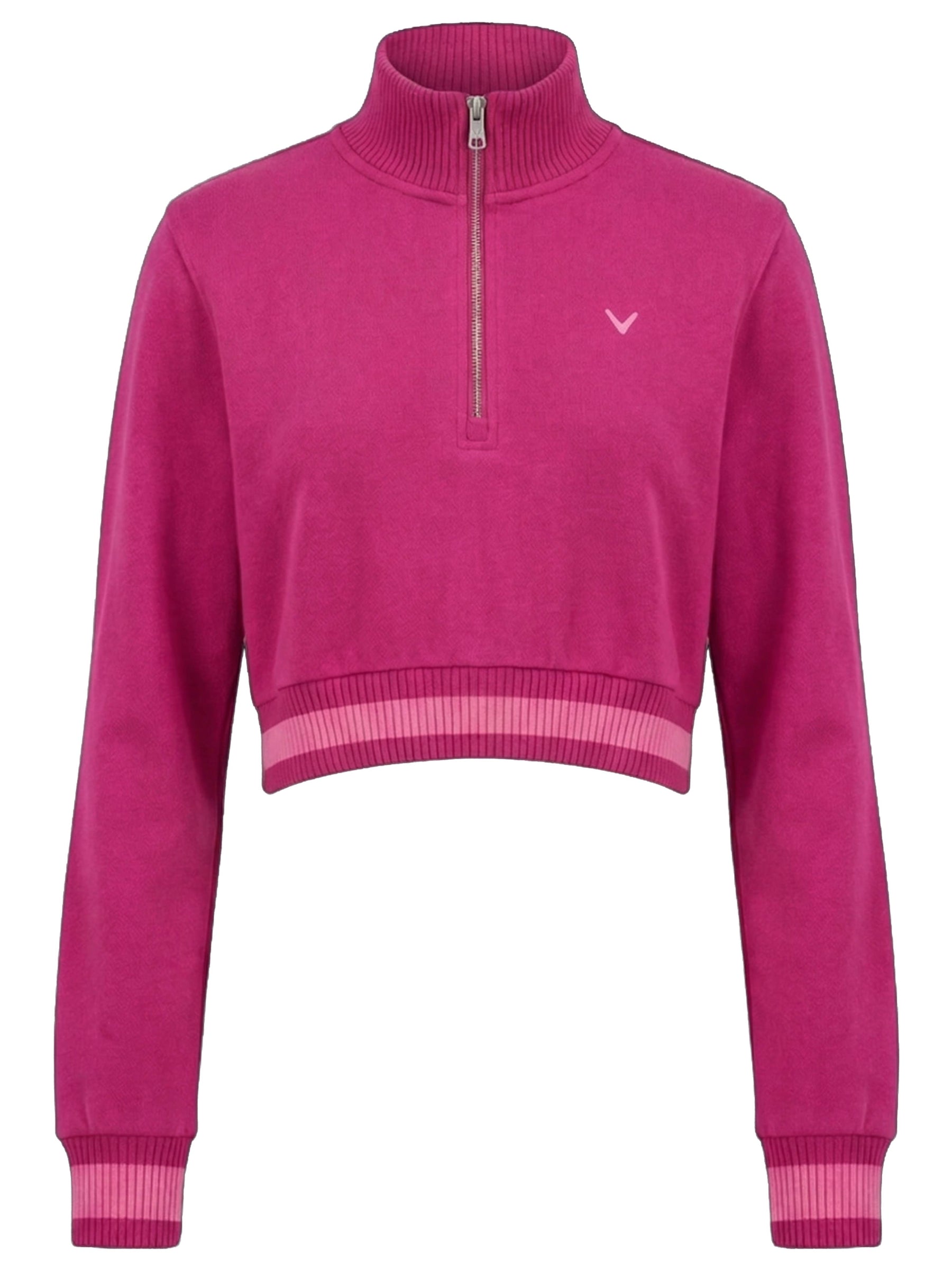 Womens Lightweight Cropped Quarter Zip Golf Shirt
