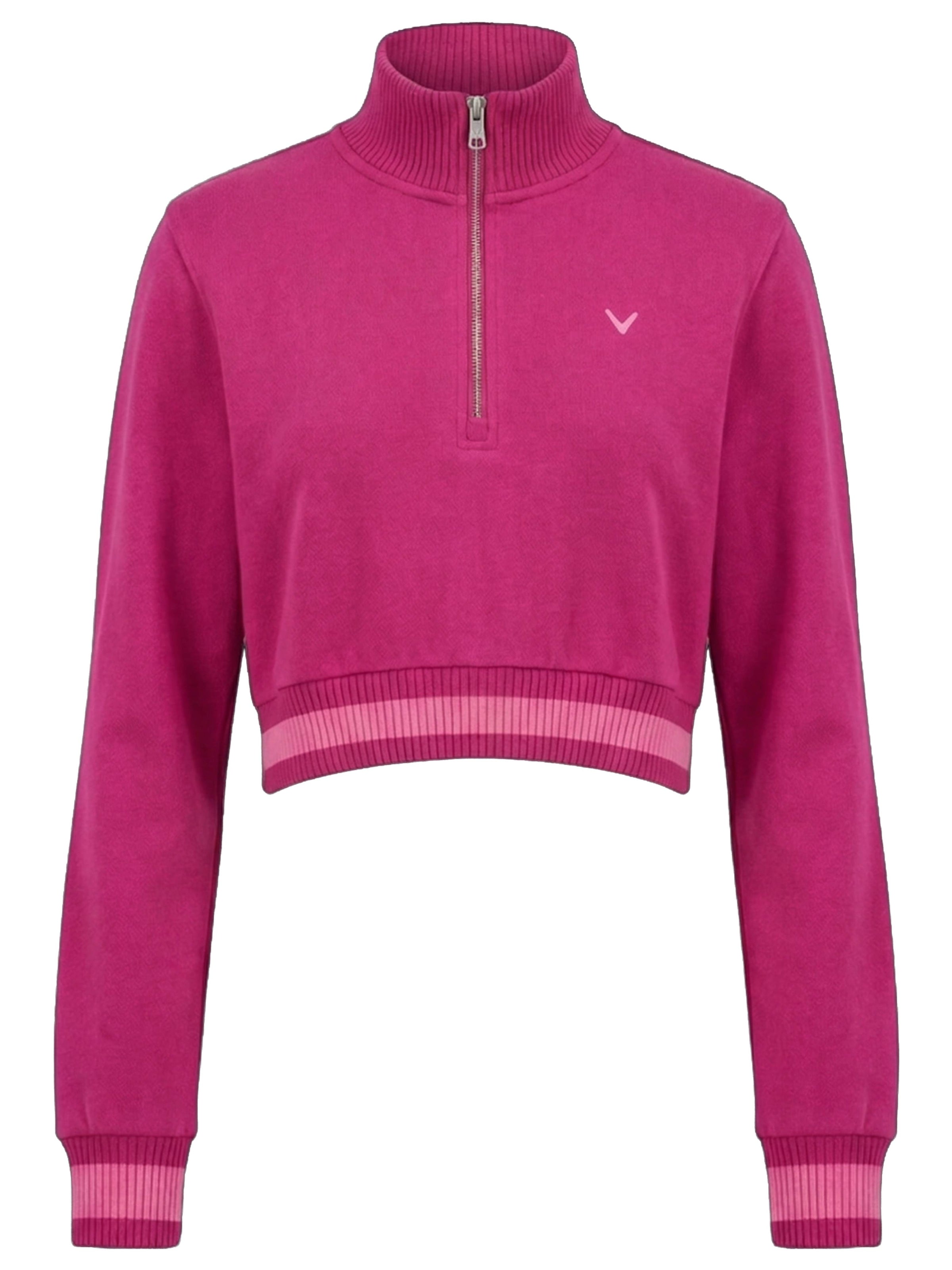 Womens Lightweight Cropped Quarter Zip Golf Shirt