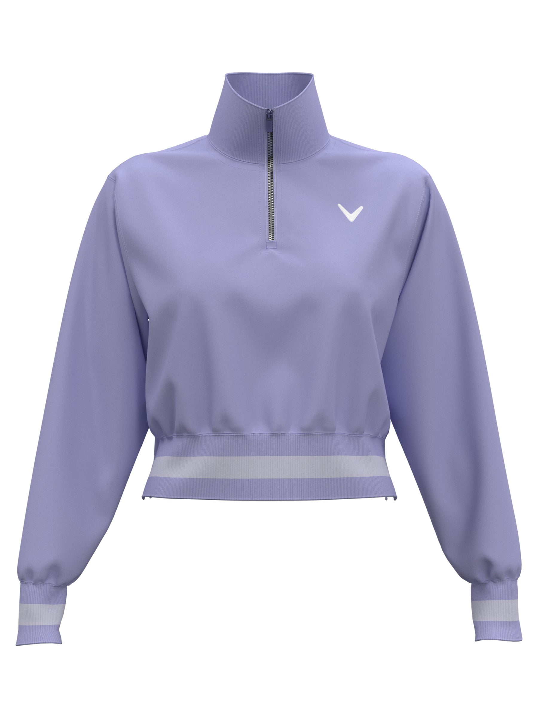 Womens Lightweight Cropped Quarter Zip Golf Shirt