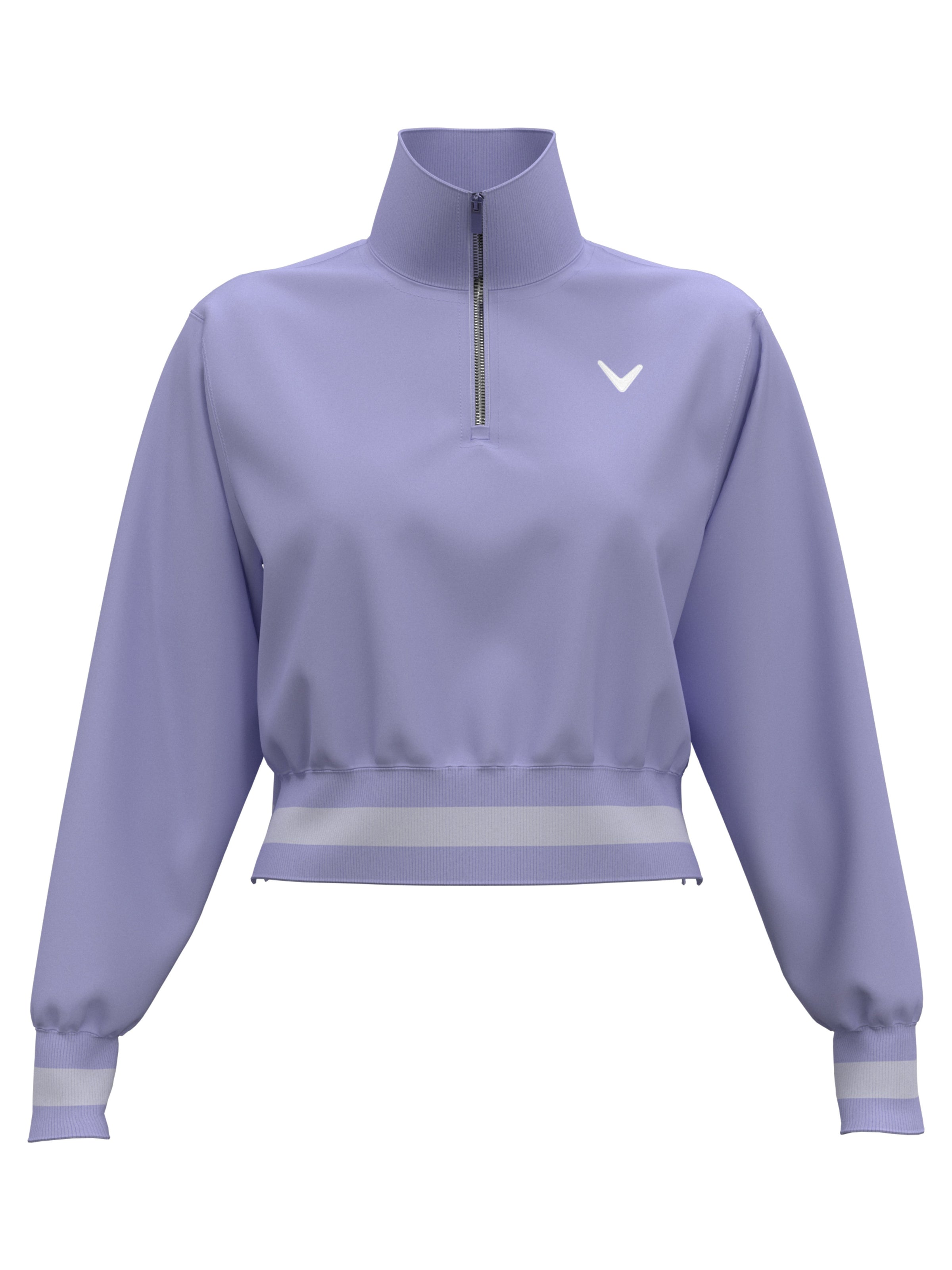 Womens Lightweight Cropped Quarter Zip Golf Shirt