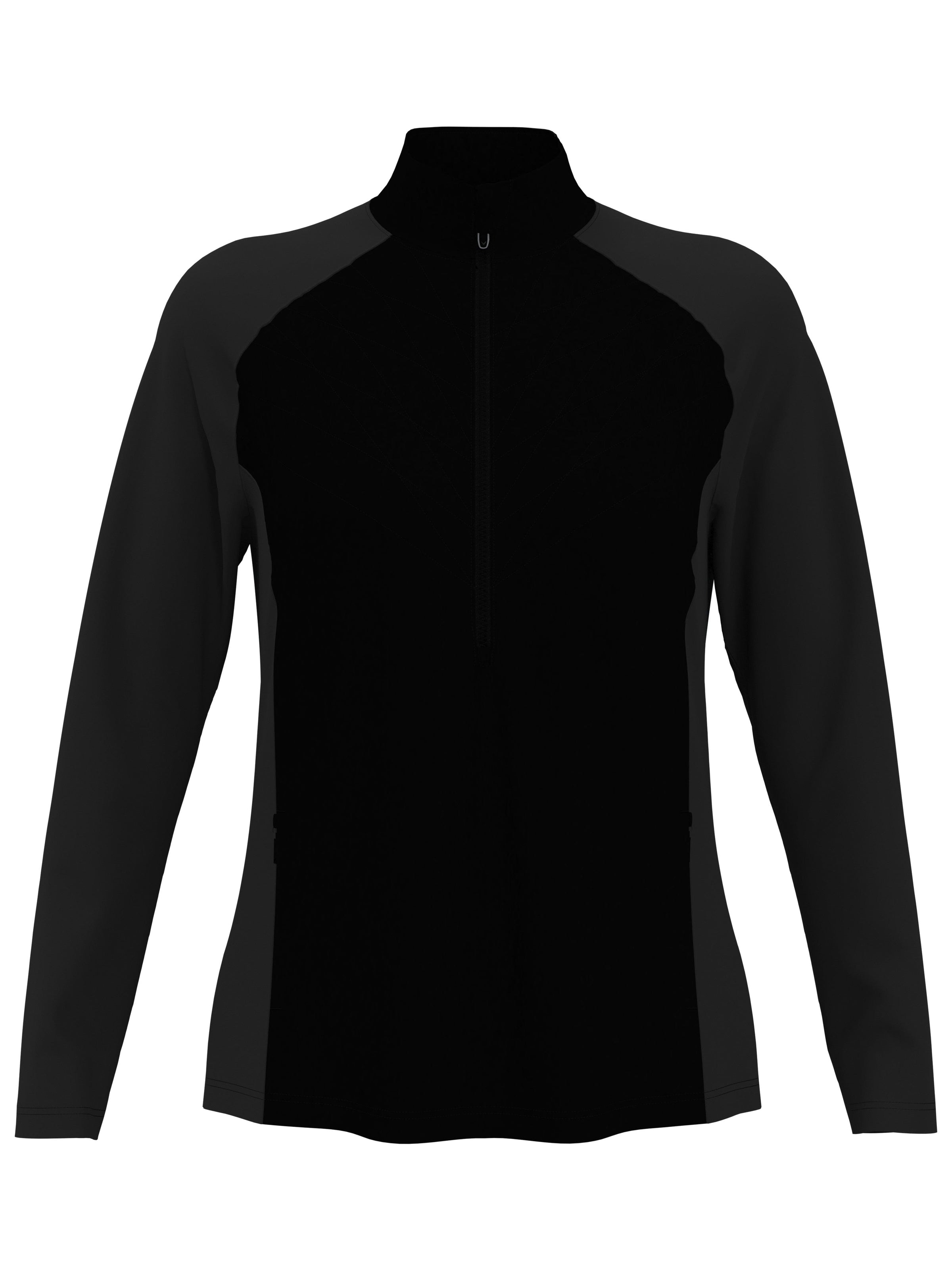 Womens Lightweight Mixed Media Half Zip Windwear