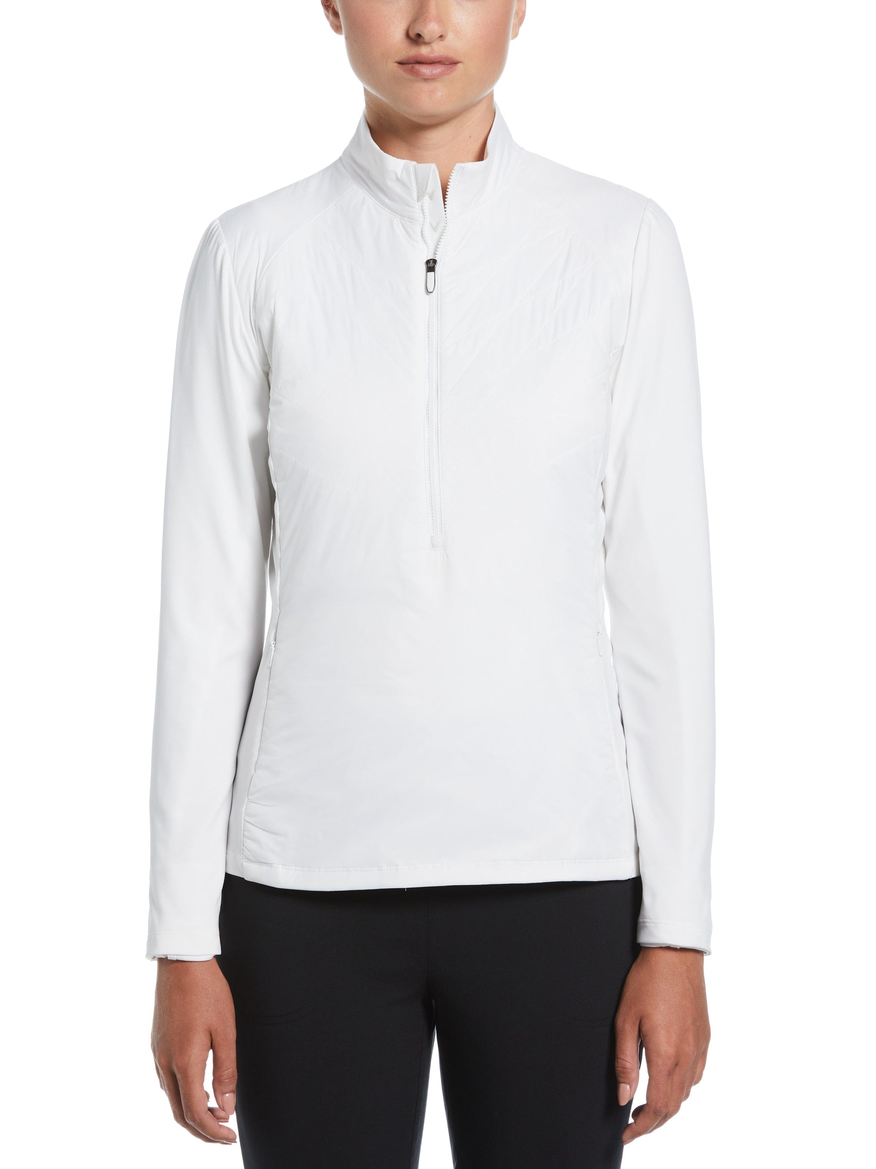 Womens Lightweight Mixed Media Half Zip Windwear