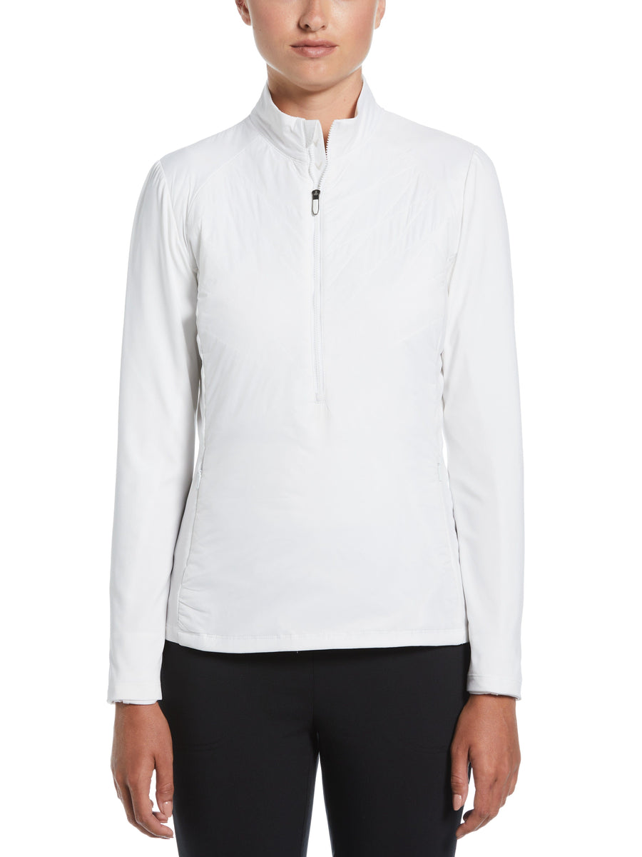 Womens Lightweight Mixed Media Half Zip Windwear