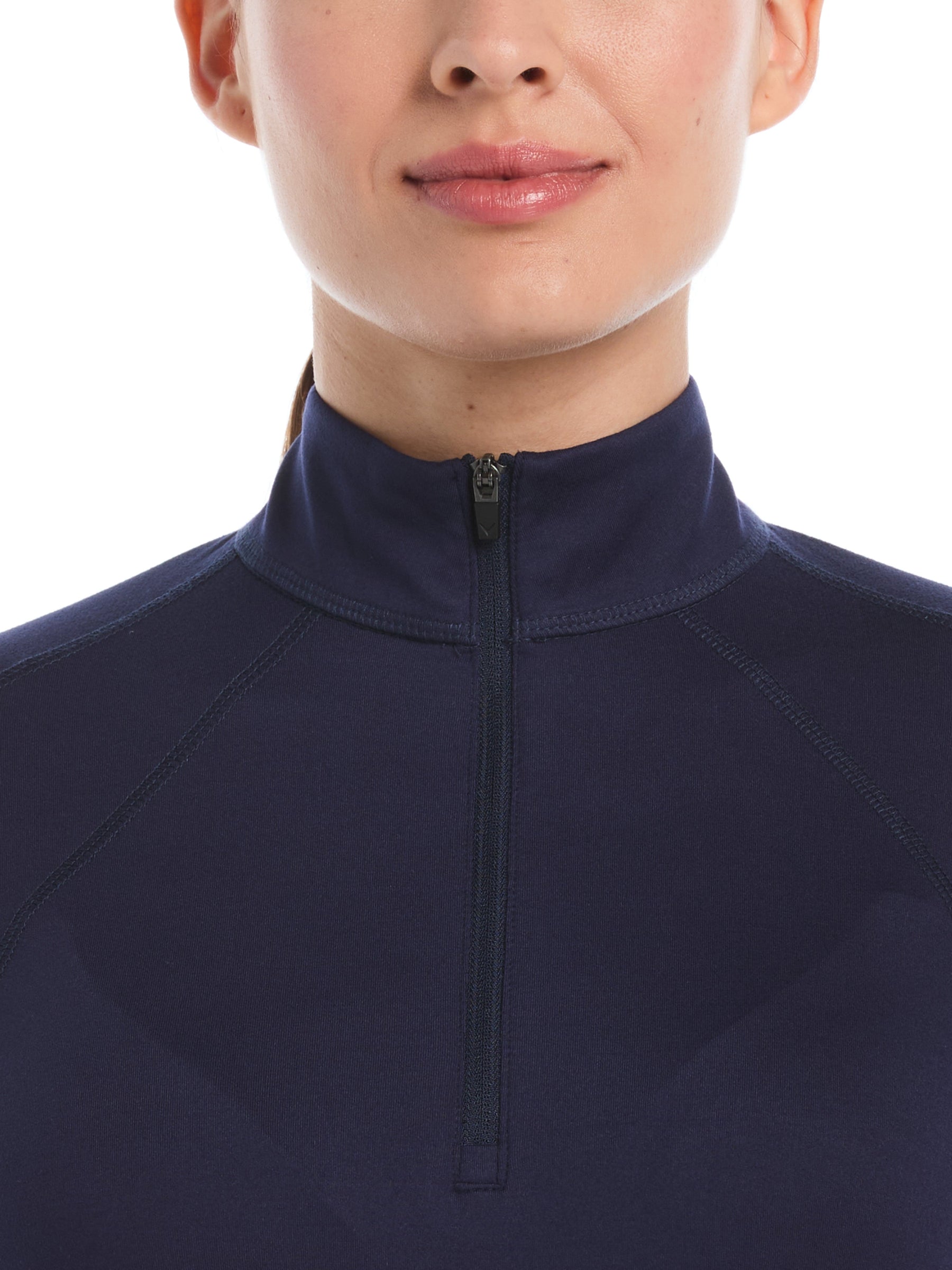 Womens Quarter Zip Brushed Heather Pullover