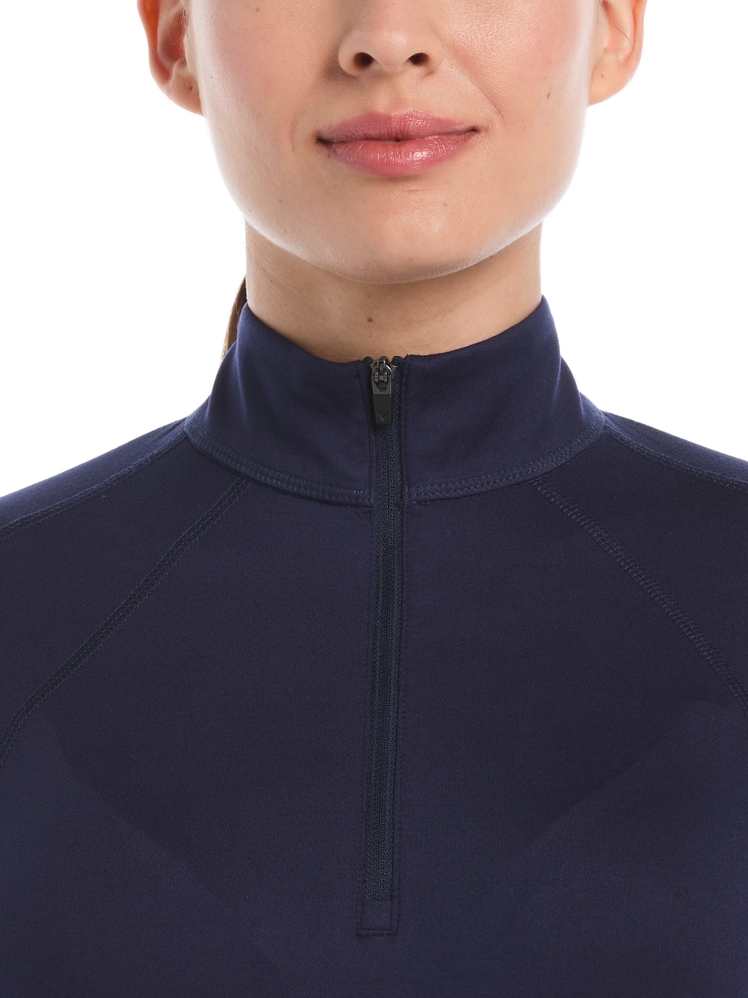 Womens Quarter Zip Brushed Heather Pullover