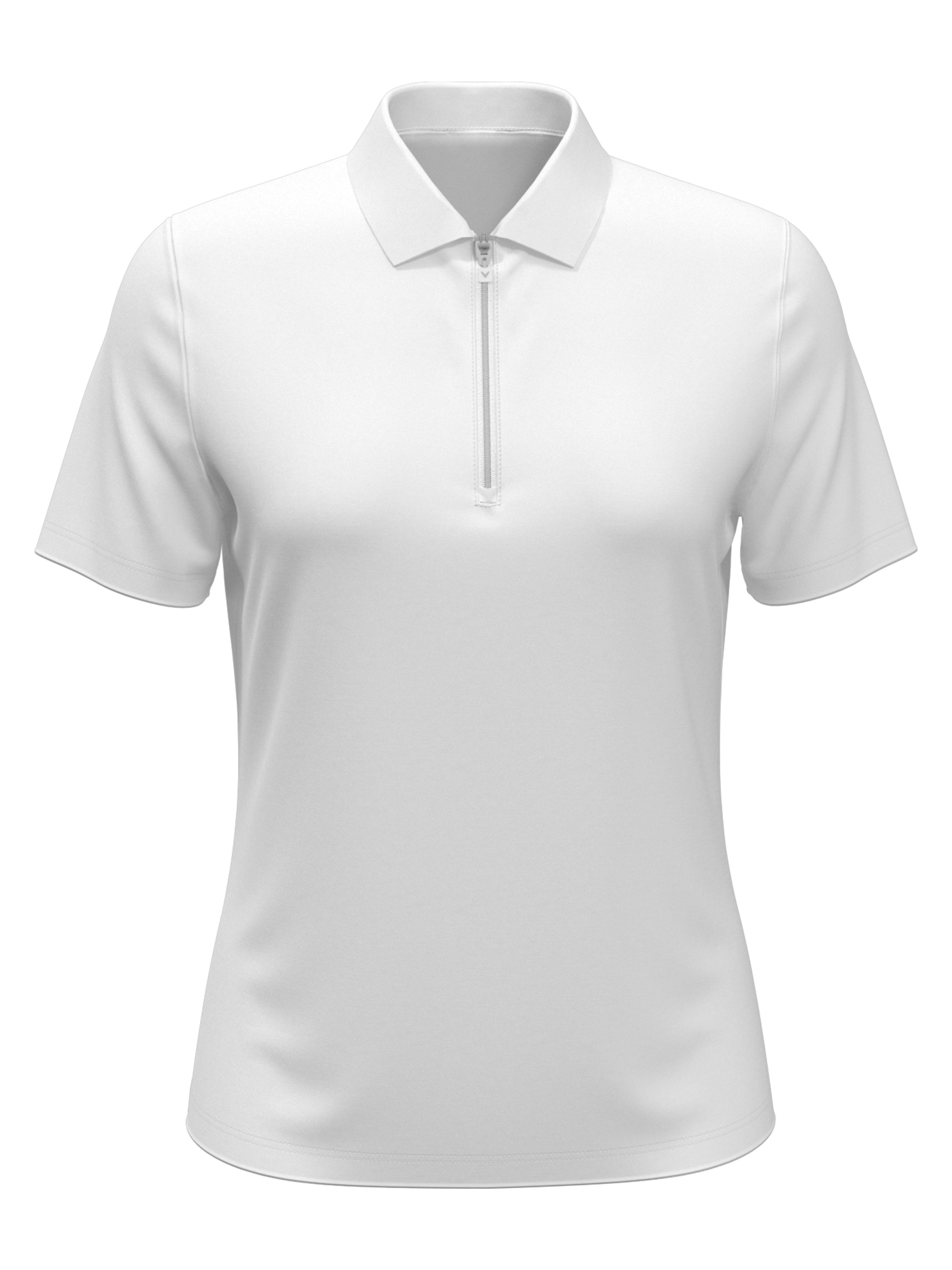 Womens Quarter Zip Solid Golf Polo