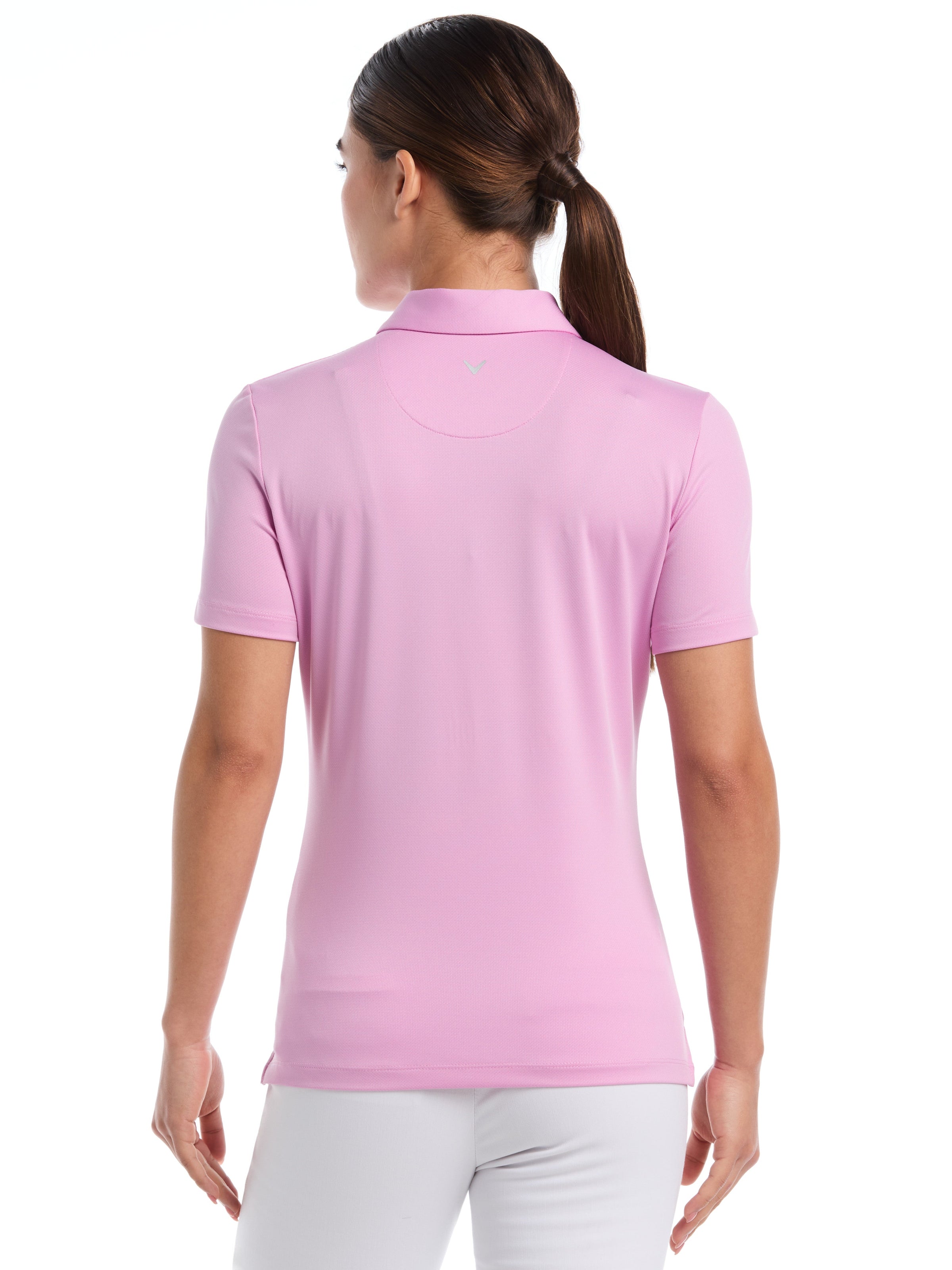 Womens Quarter Zip Solid Golf Polo