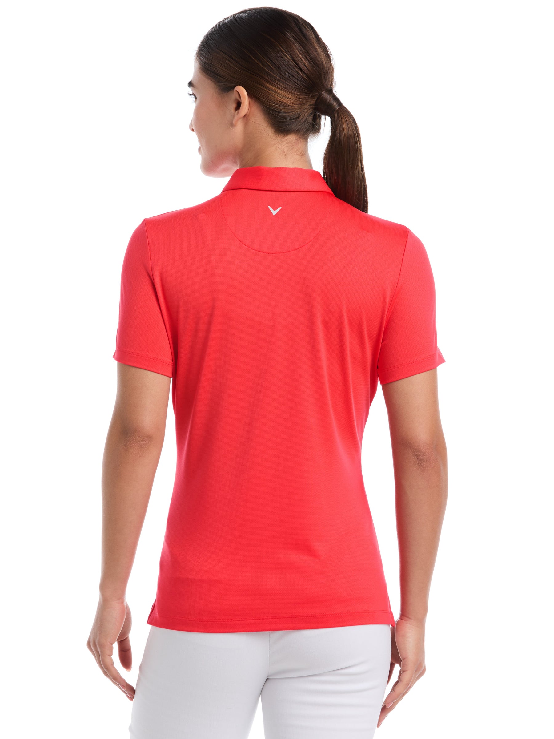 Womens Quarter Zip Solid Golf Polo