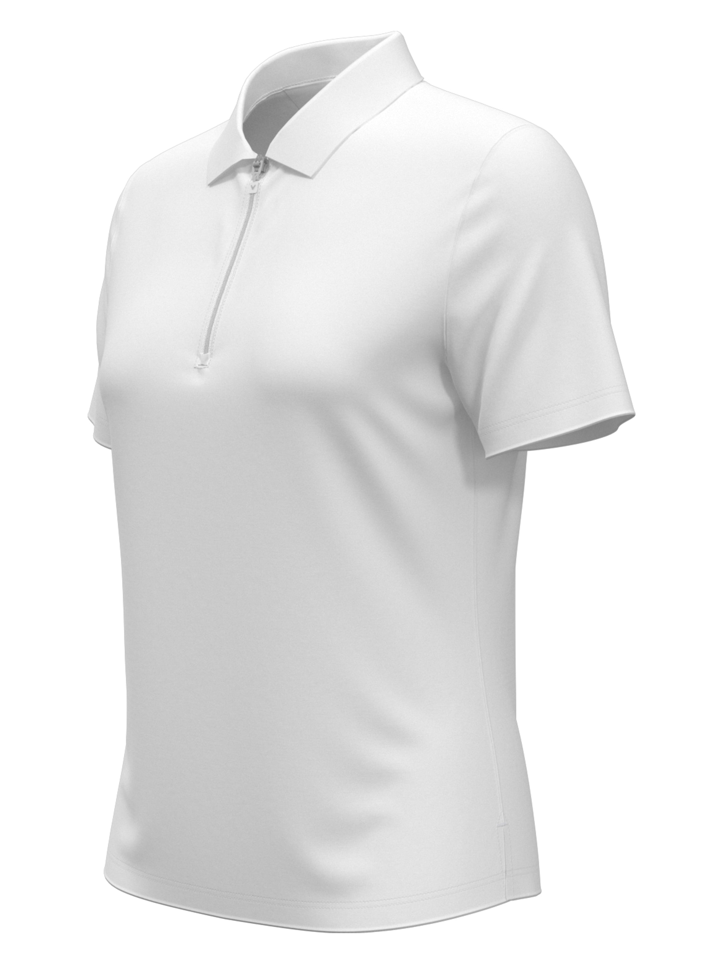 Womens Quarter Zip Solid Golf Polo