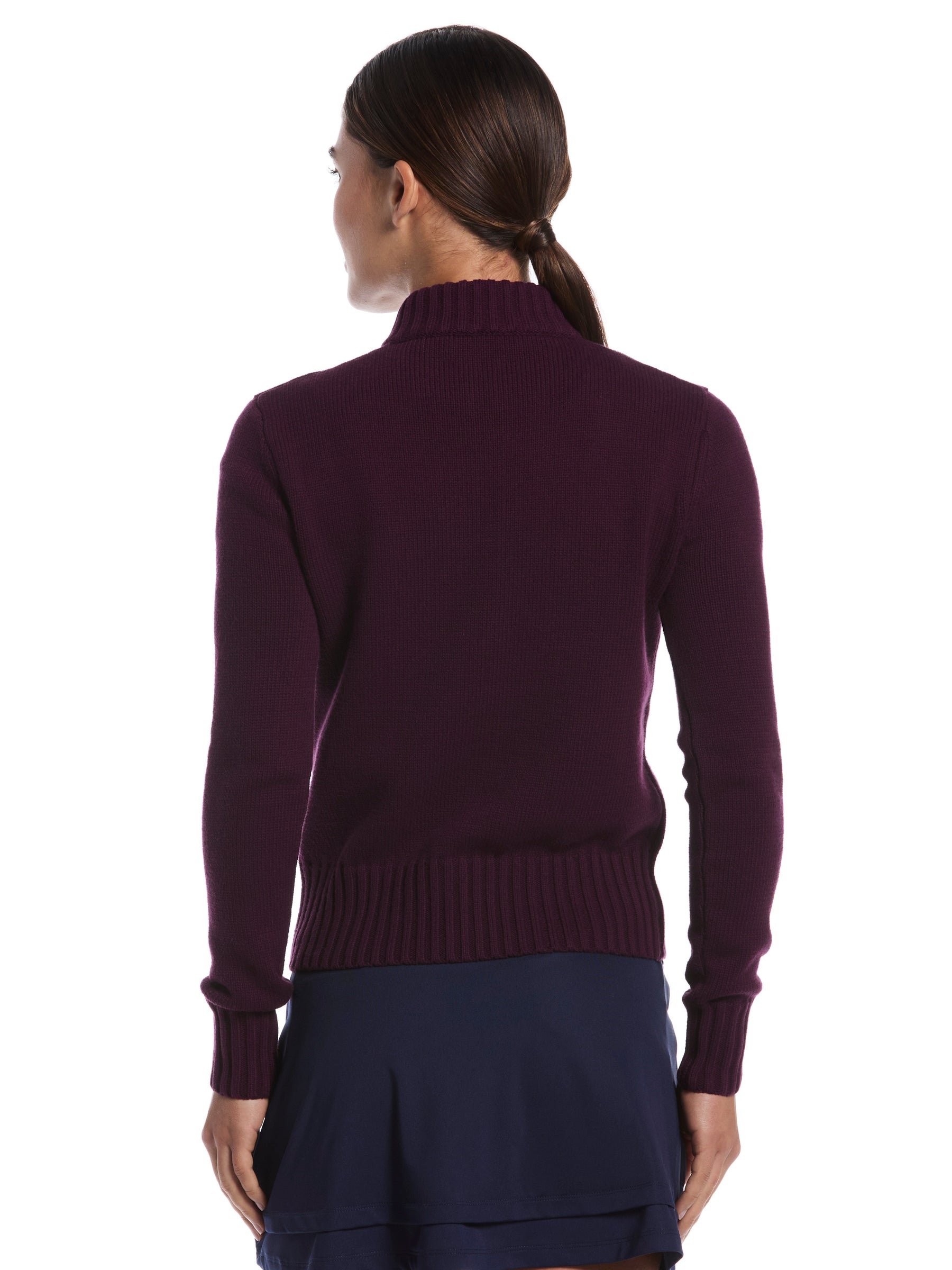 Womens Quarter Zip Sweater