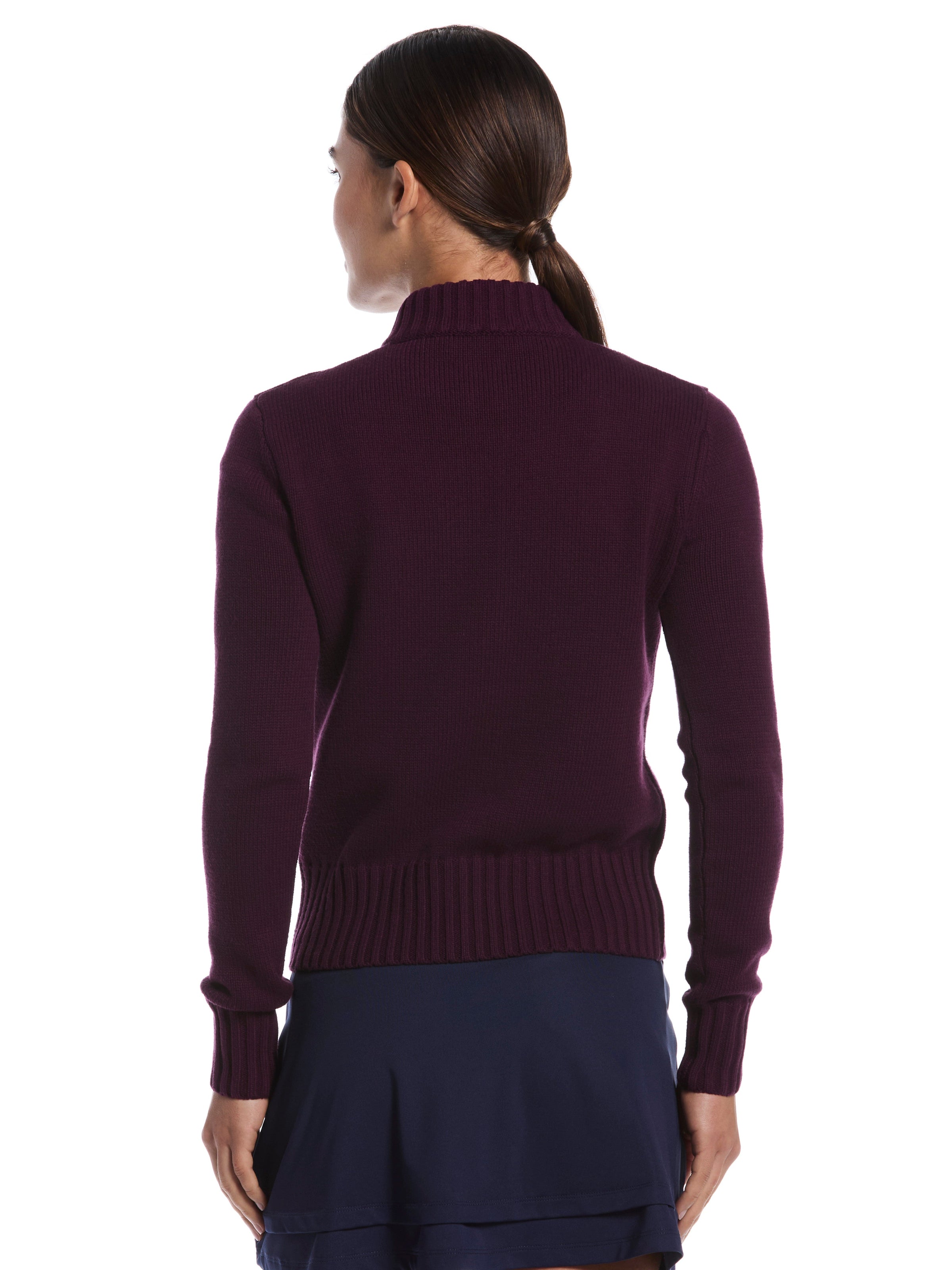 Womens Quarter Zip Sweater