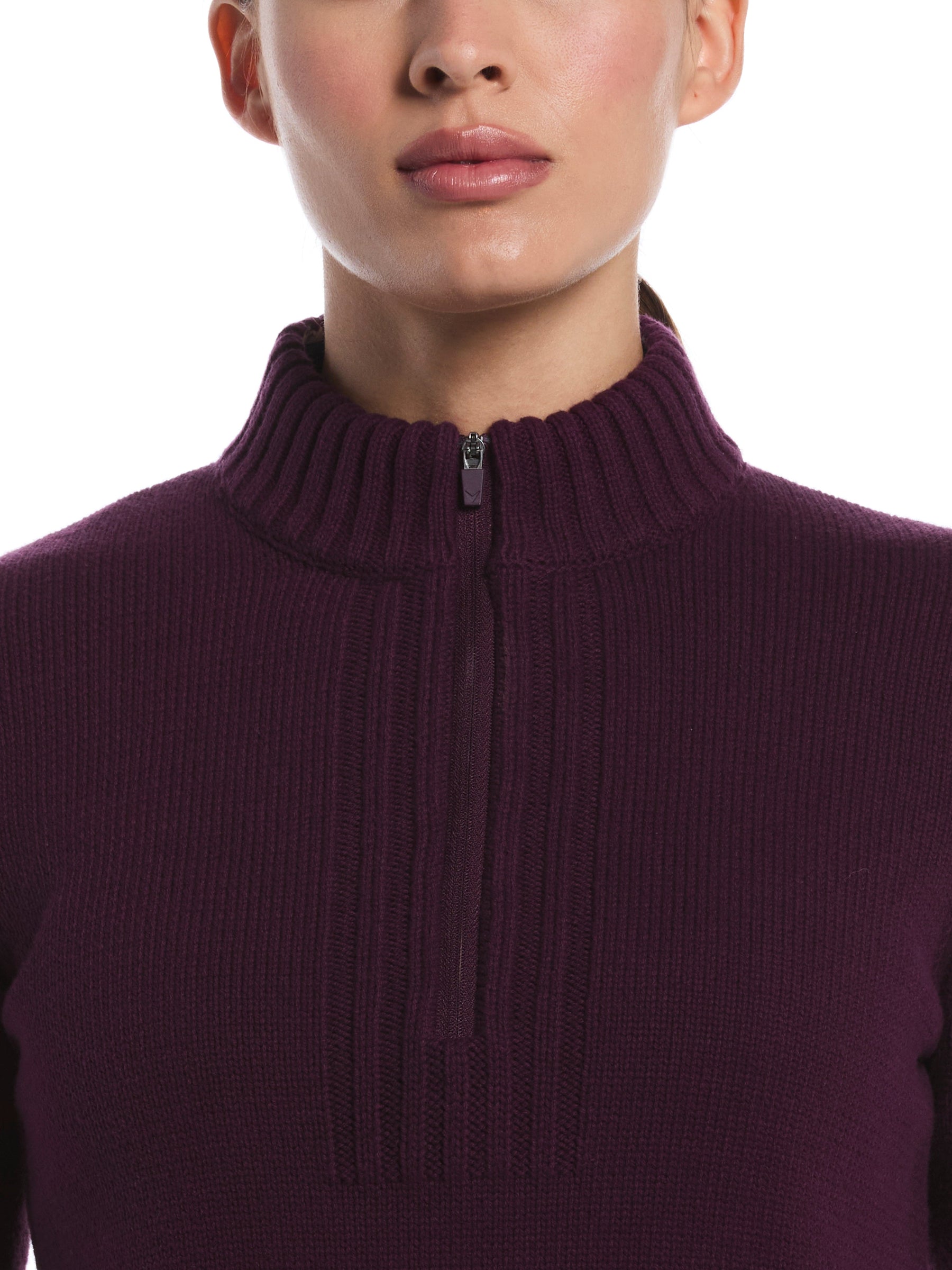 Womens Quarter Zip Sweater