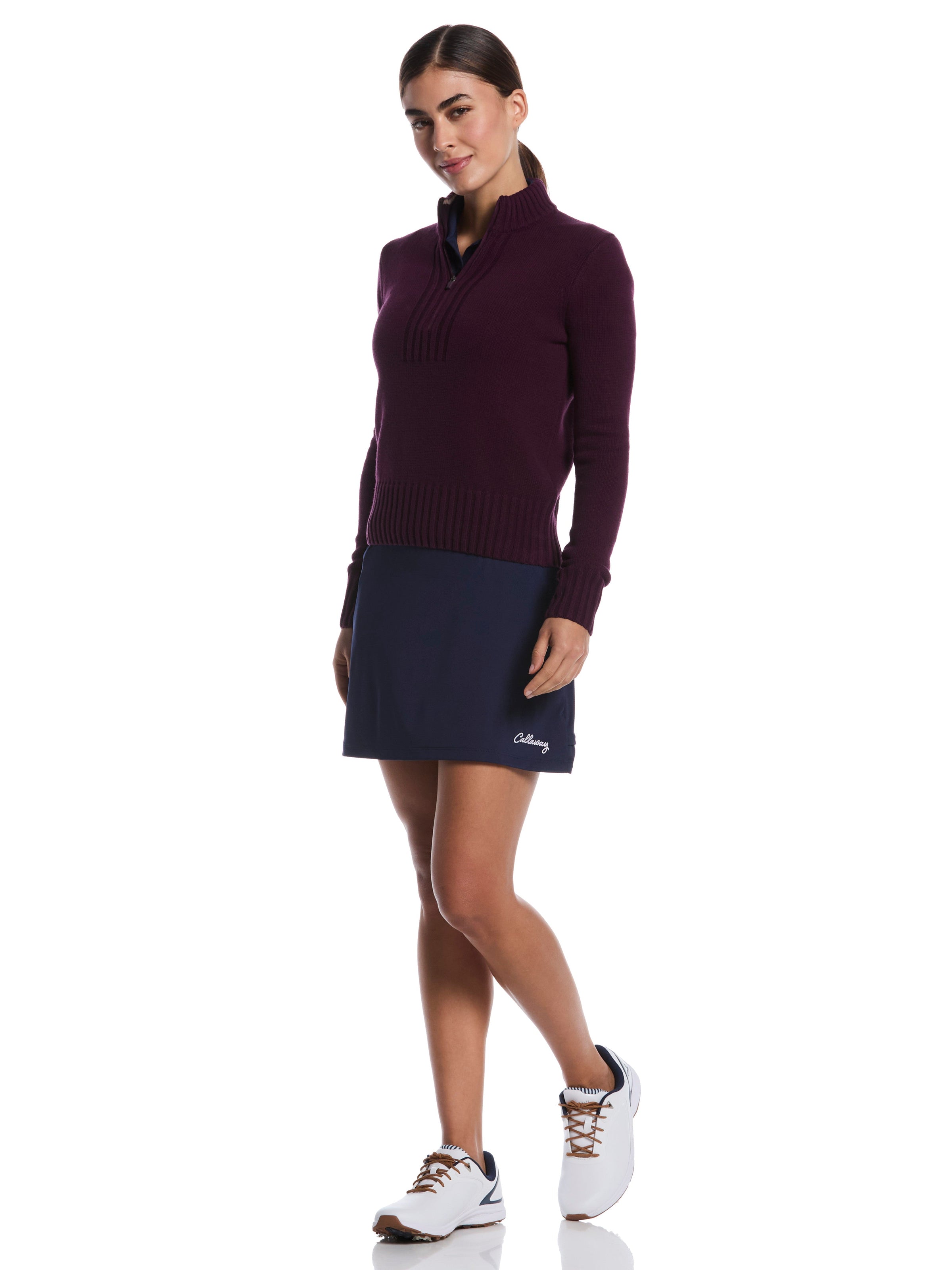 Womens Quarter Zip Sweater