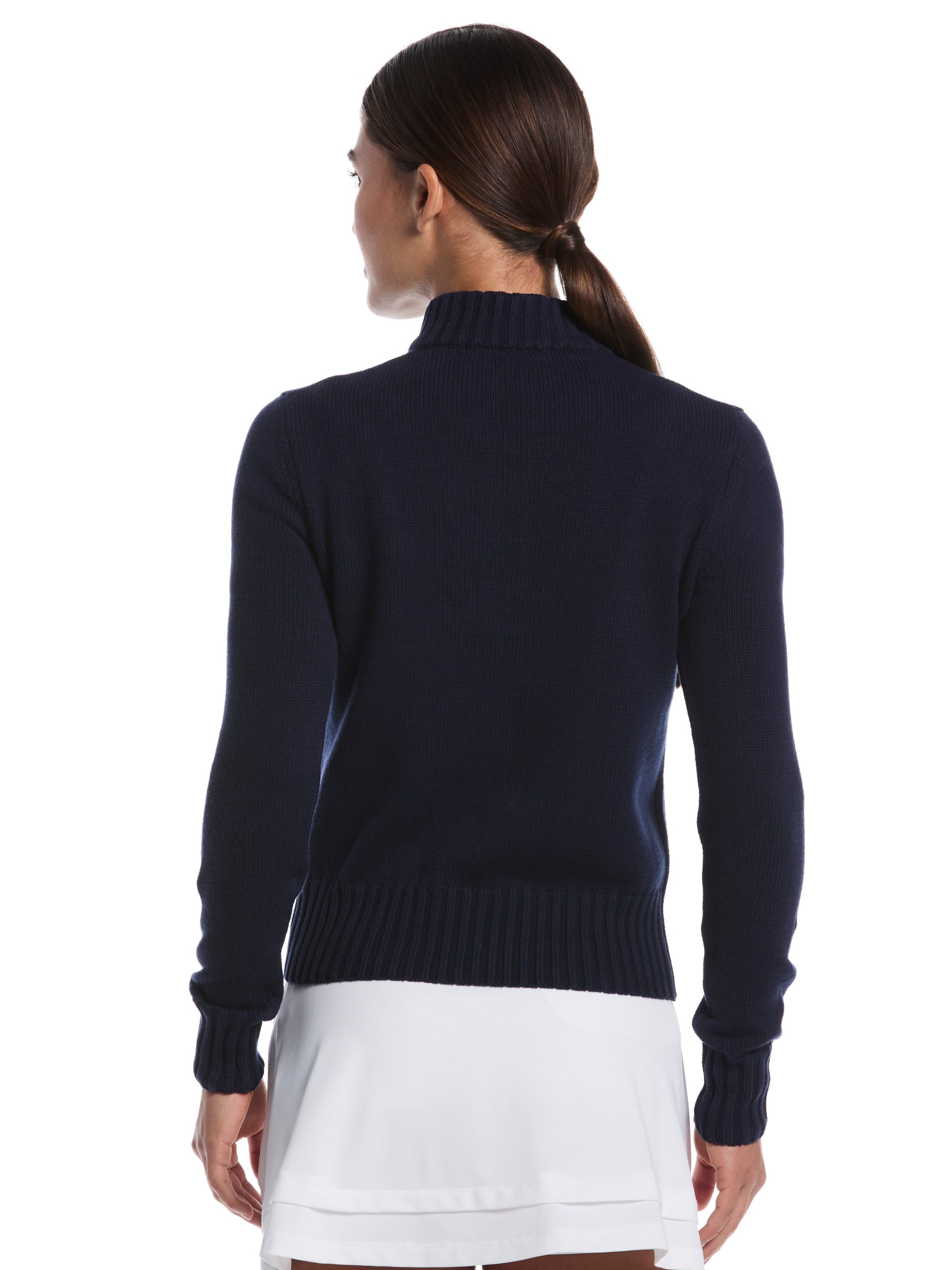 Womens Quarter Zip Sweater