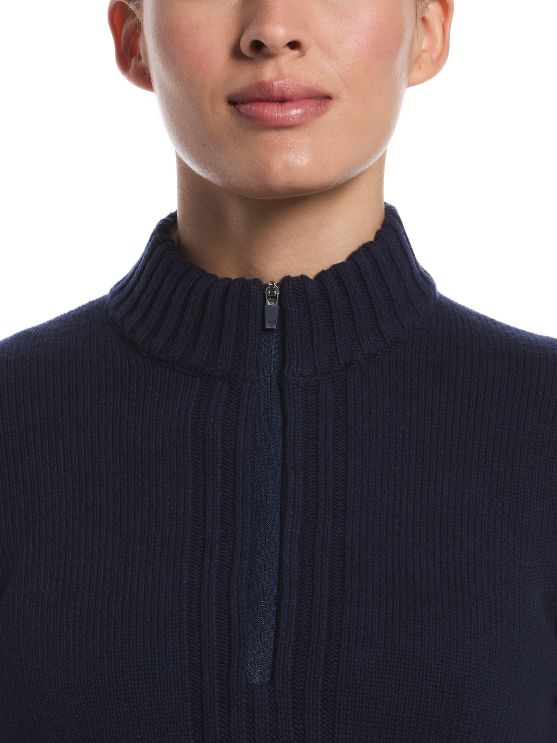 Womens Quarter Zip Sweater