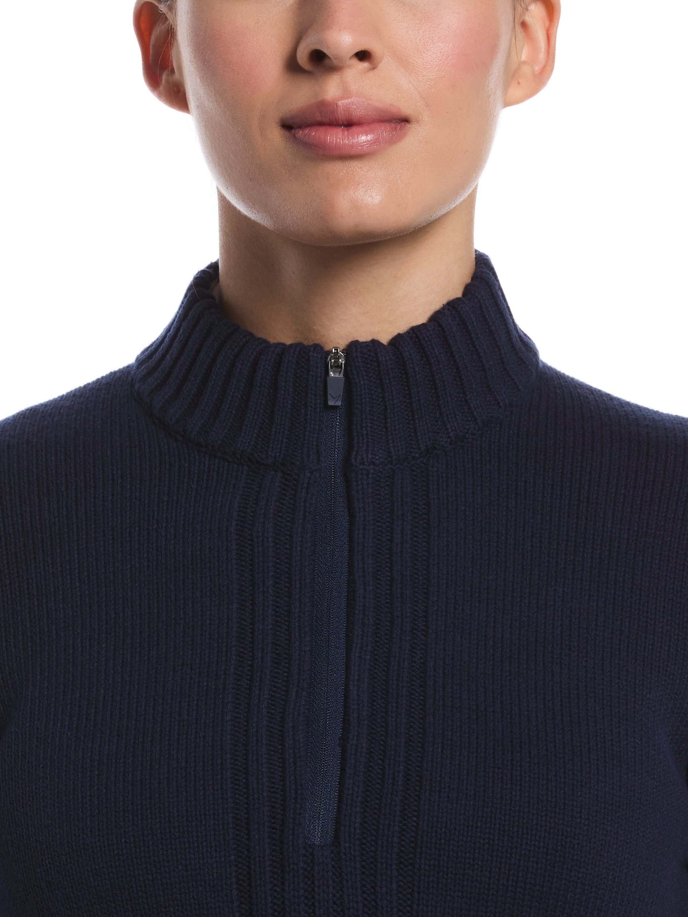 Womens Quarter Zip Sweater