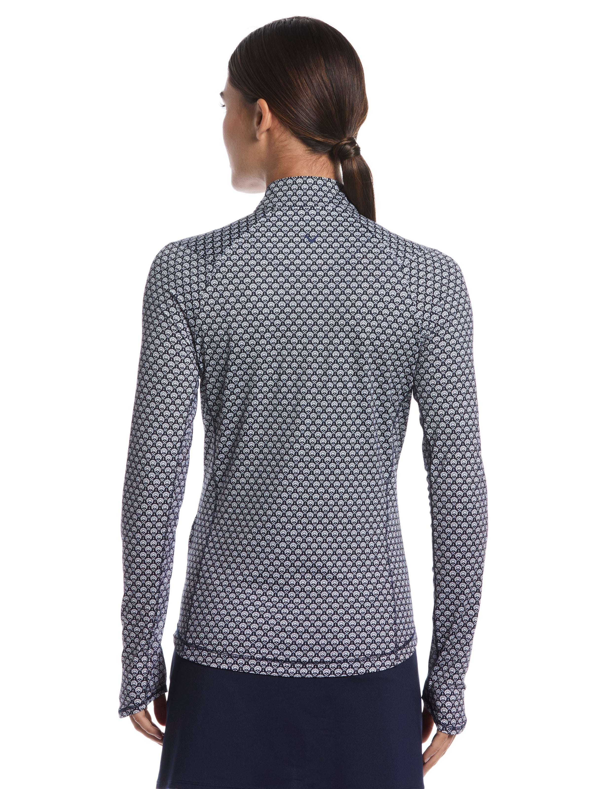 Womens Scarf Geo Print Long Sleeve Sun Protection