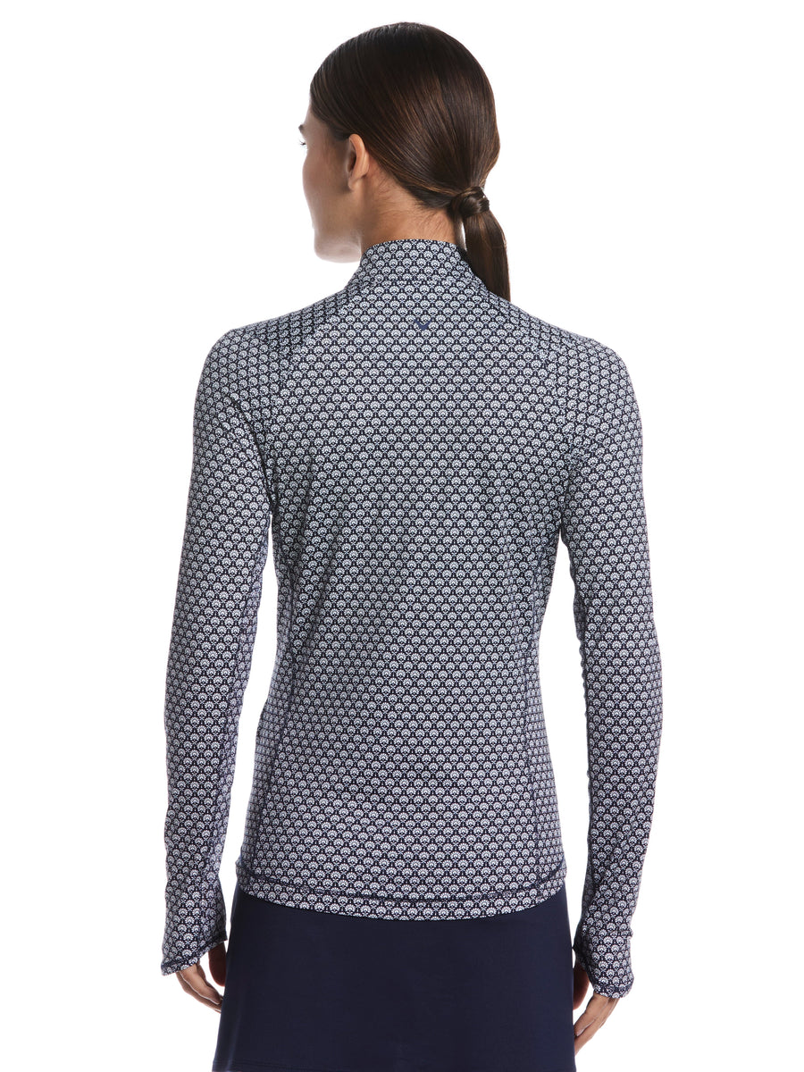Womens Scarf Geo Print Long Sleeve Sun Protection