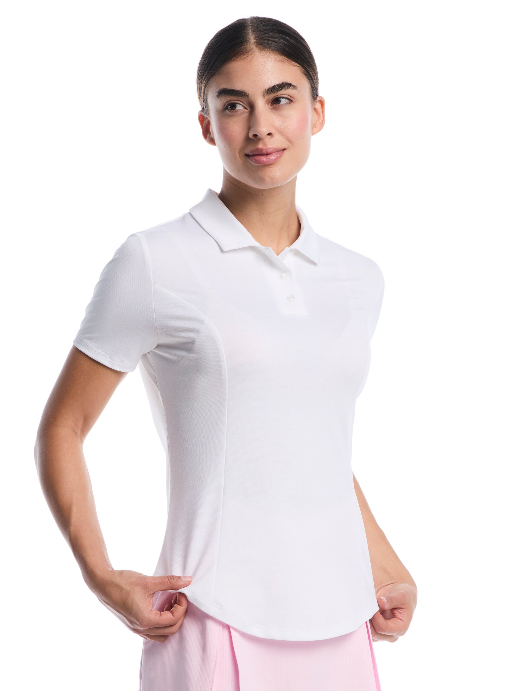 Womens Solid Performance Golf Polo