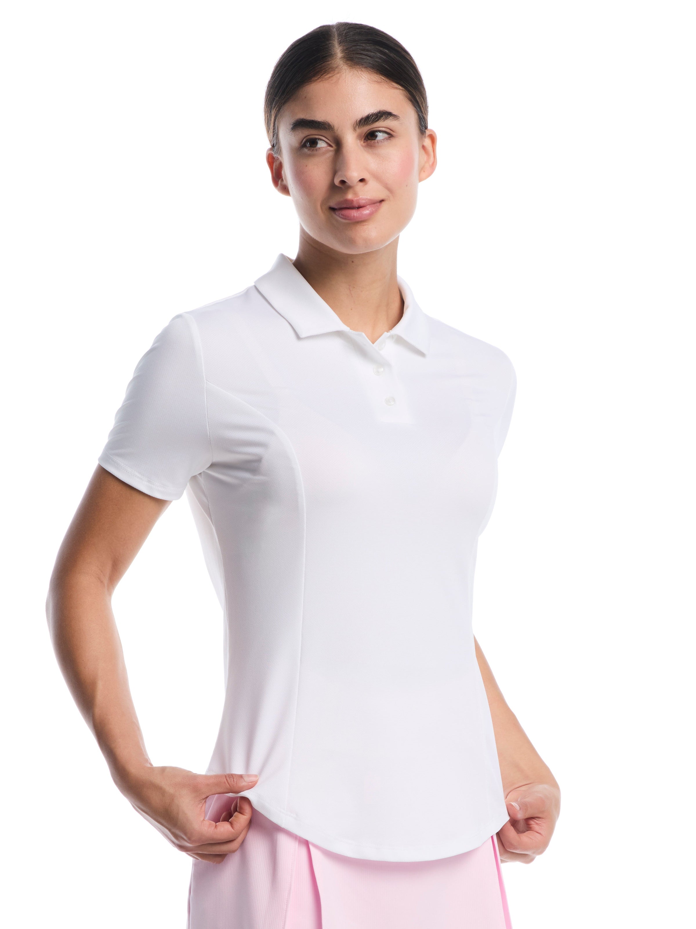 Womens Solid Performance Golf Polo